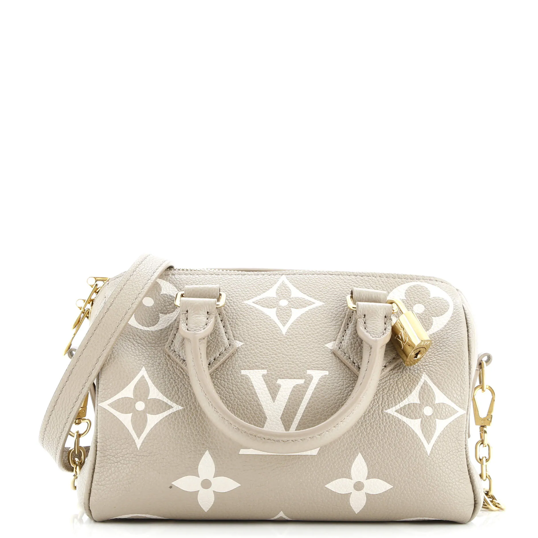 Pre-Loved Louis Vuitton Speedy Bandouliere Bag Bicolor Monogram Empreinte Giant 20 sold by Zulily
