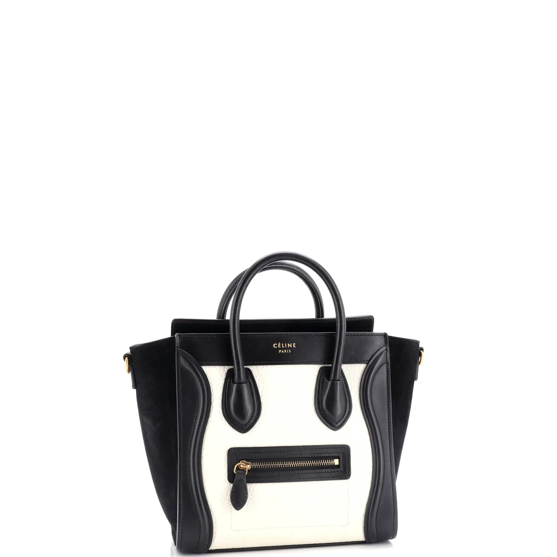 Pre-Loved Celine Bicolor Luggage Bag Grainy Leather Nano sold by Zulily product image thumbnail 2