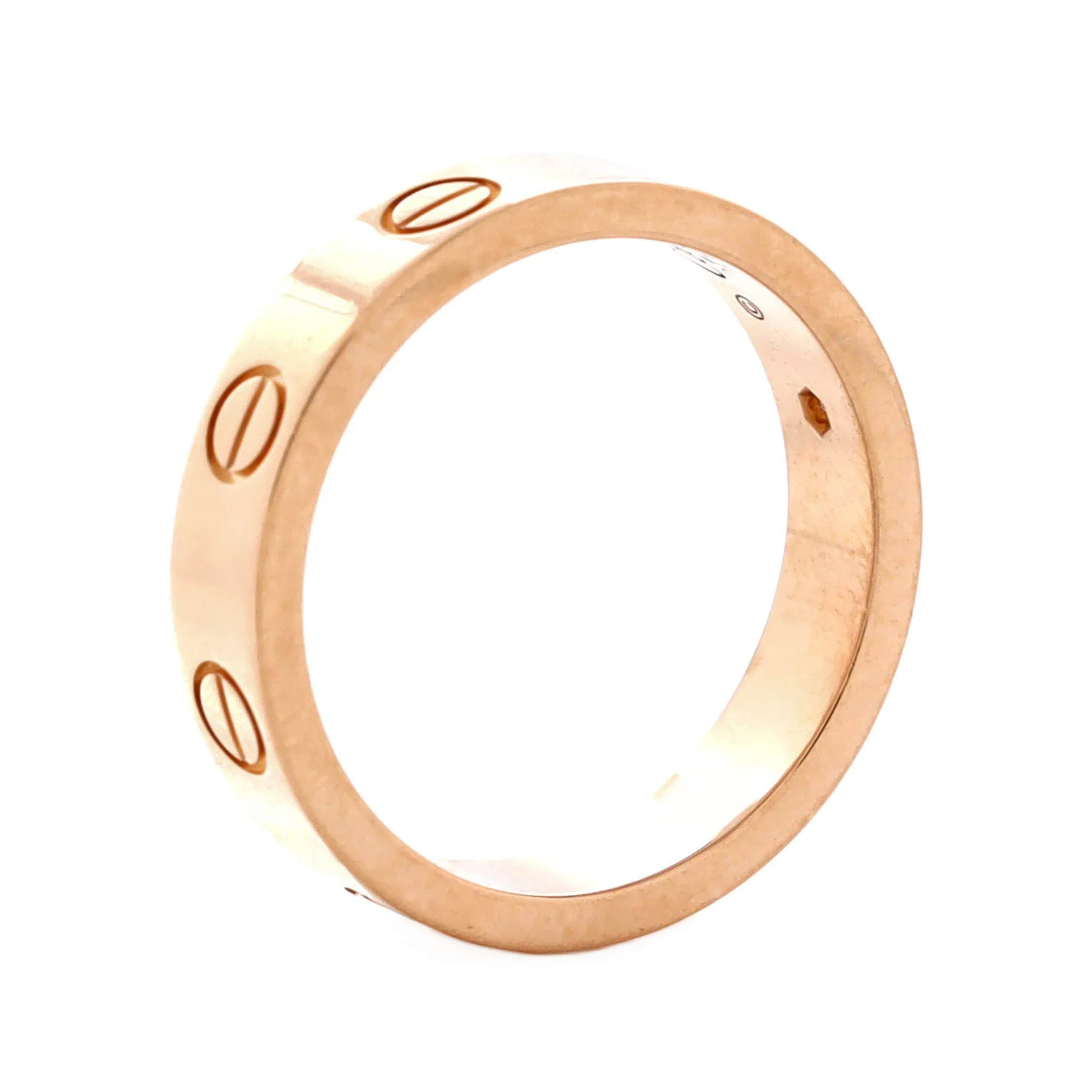 Pre-Loved Cartier Love Wedding Band 1 Diamond Ring 18K Rose Gold with Diamond sold by Zulily product image thumbnail 4