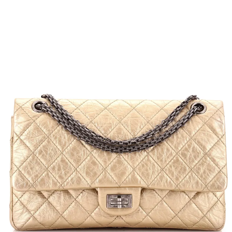 Pre-Loved Chanel Reissue 2.55 Flap Bag Quilted Metallic Aged Calfskin 226 sold by Zulily