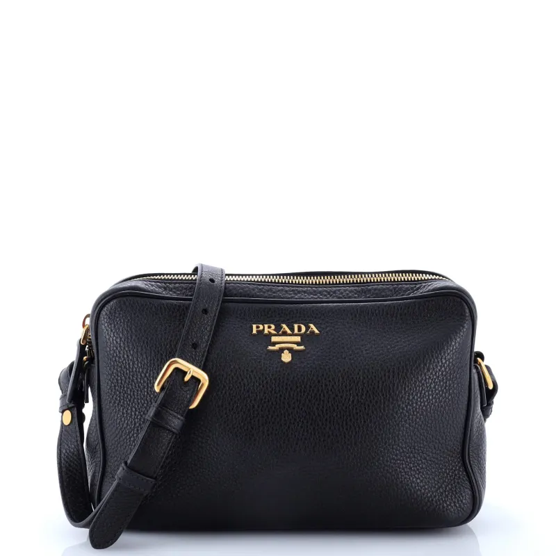 Pre-Loved Prada Double Zip Camera Bag Vitello Phenix Medium sold by Zulily