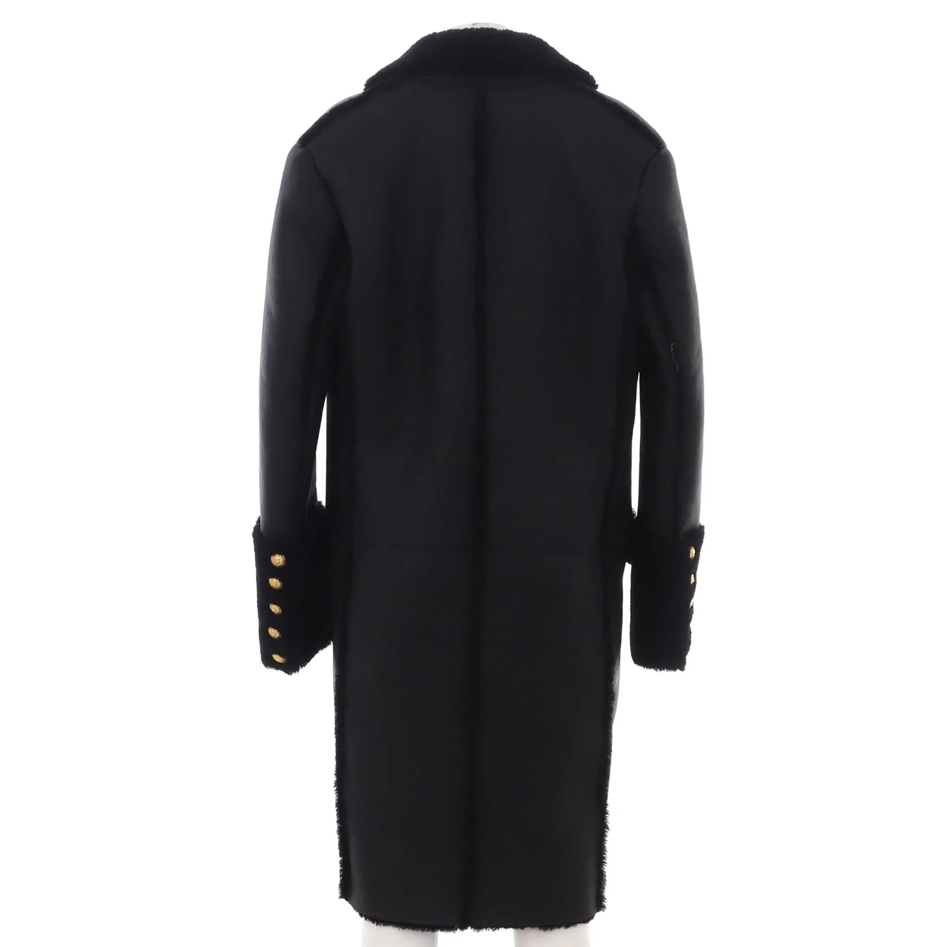 Pre-Loved Balmain Women's Two Pocket Single Button Coat Leather and Shearling sold by Zulily product image thumbnail 2