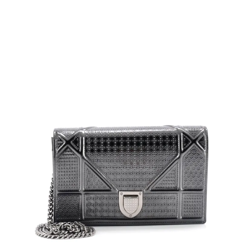 Pre-Loved Christian Dior Diorama Wallet on Chain Cannage Embossed Calfskin sold by Zulily