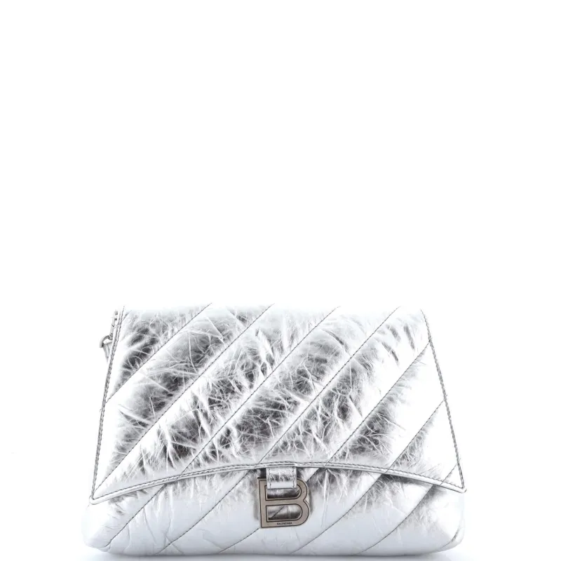 Pre-Loved Balenciaga Crush Chain Flap Bag Quilted Crushed Calfskin Small sold by Zulily