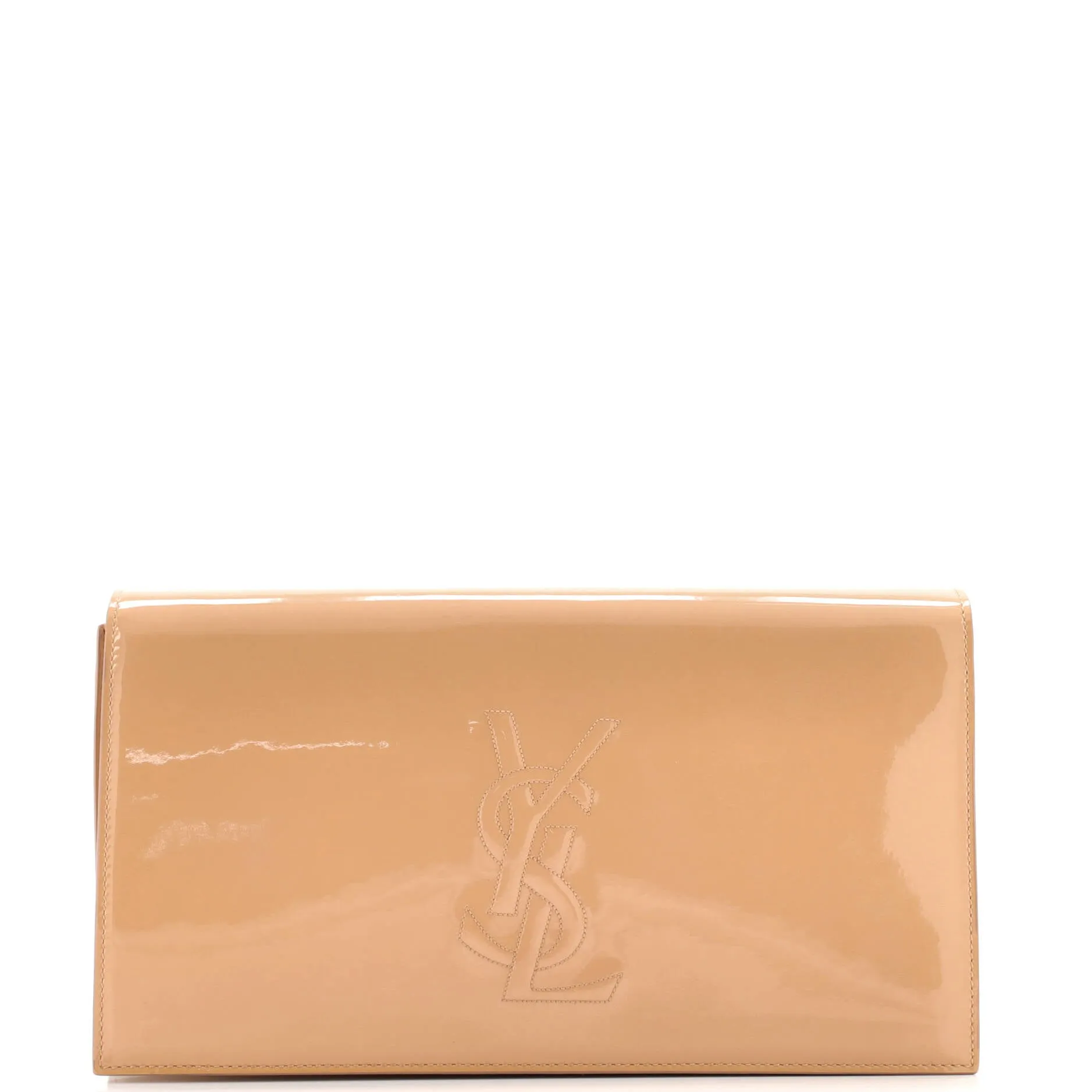 Pre-Loved Saint Laurent Belle de Jour Clutch Leather Large sold by Zulily