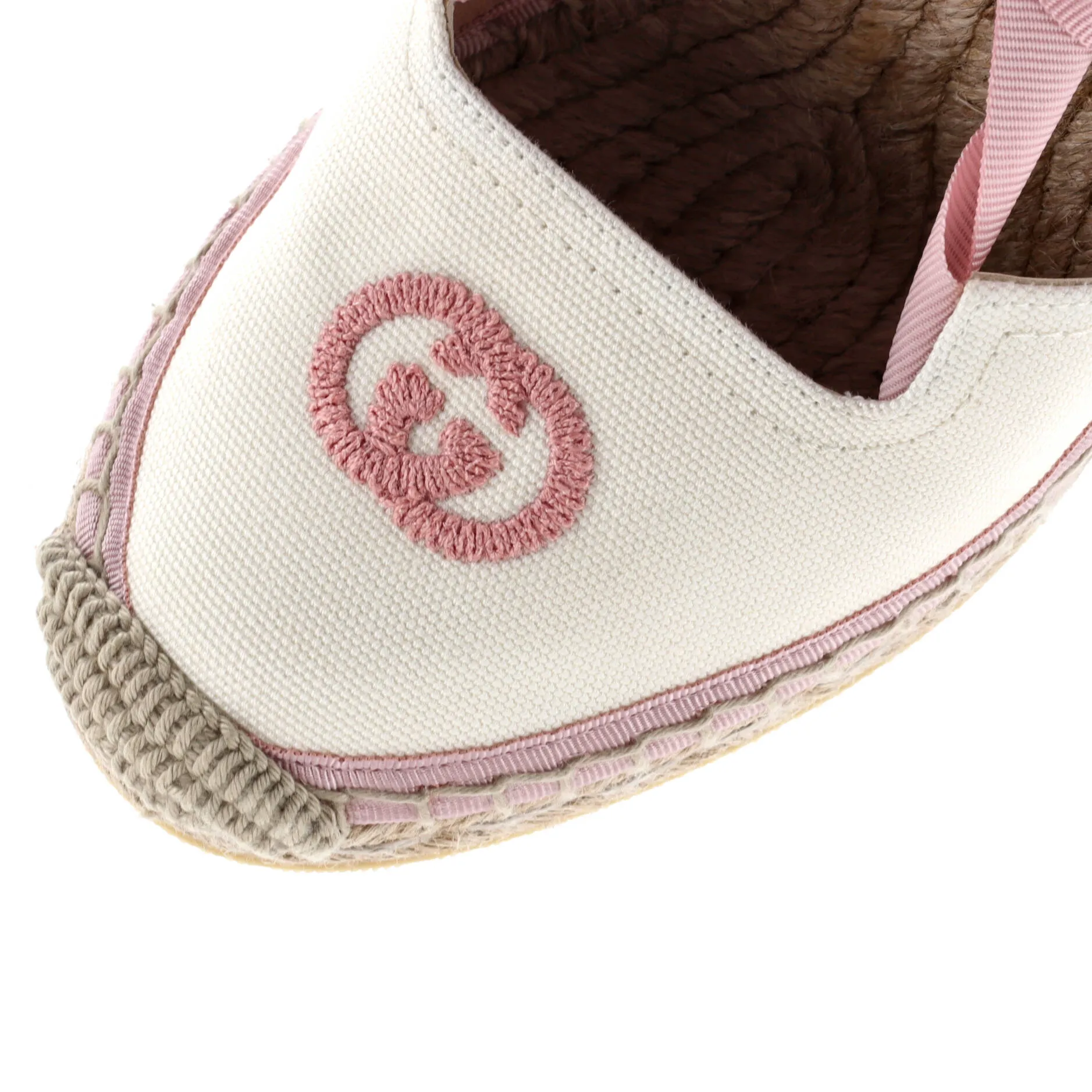 Pre-Loved Gucci Women's GG Marmont Wedge Espadrilles Diagonal Quilted GG Canvas sold by Zulily product image thumbnail 5