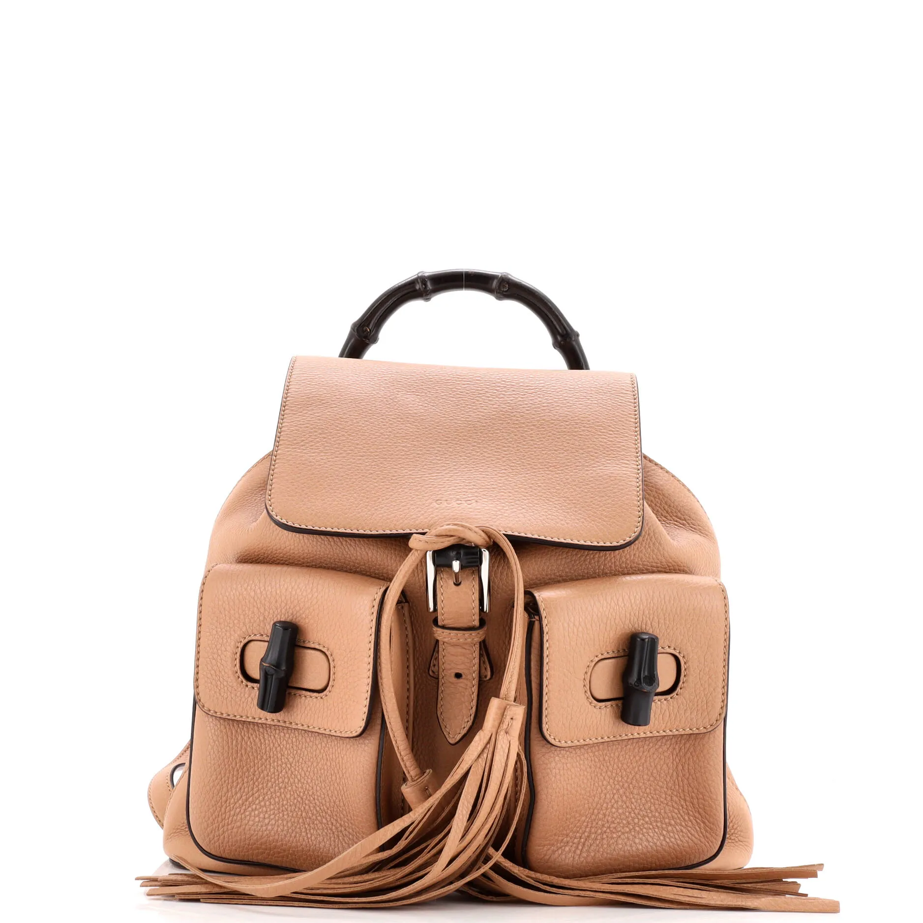 Pre-Loved Gucci Bamboo Tassel Backpack Leather Medium sold by Zulily