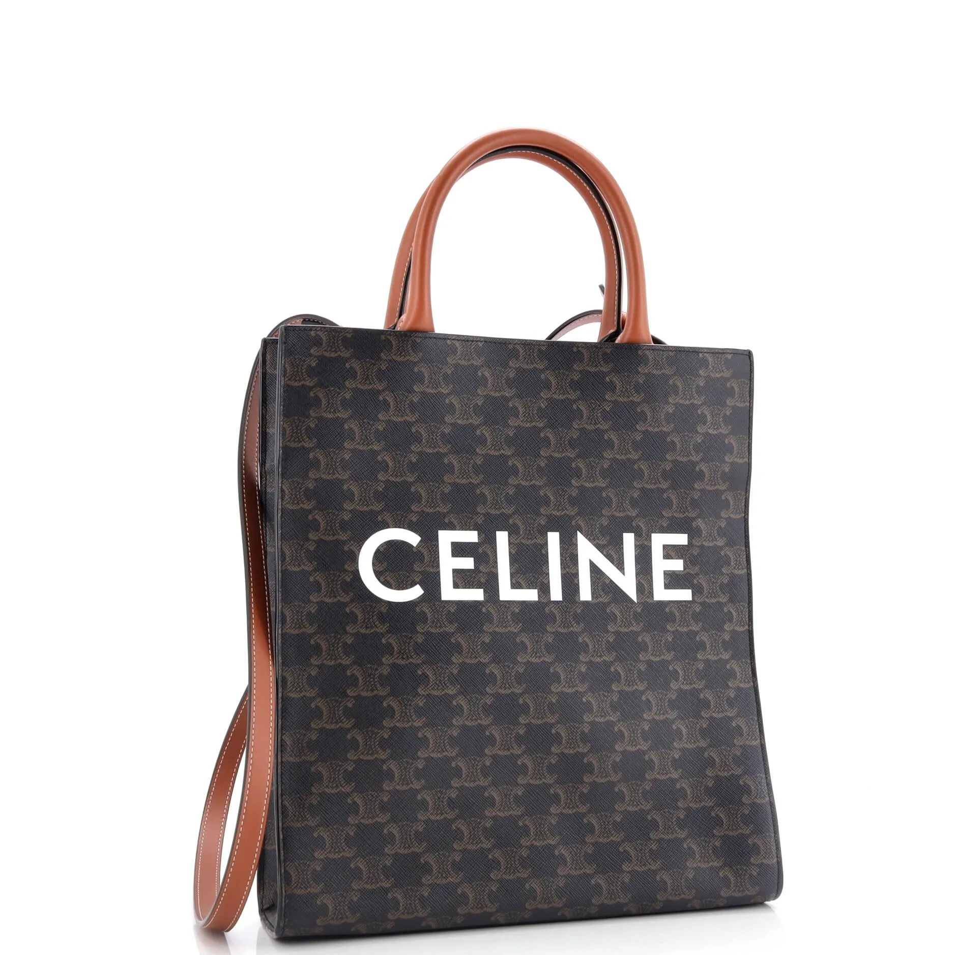 Pre-Loved Celine Vertical Cabas Tote Triomphe Coated Canvas Small sold by Zulily product image thumbnail 2