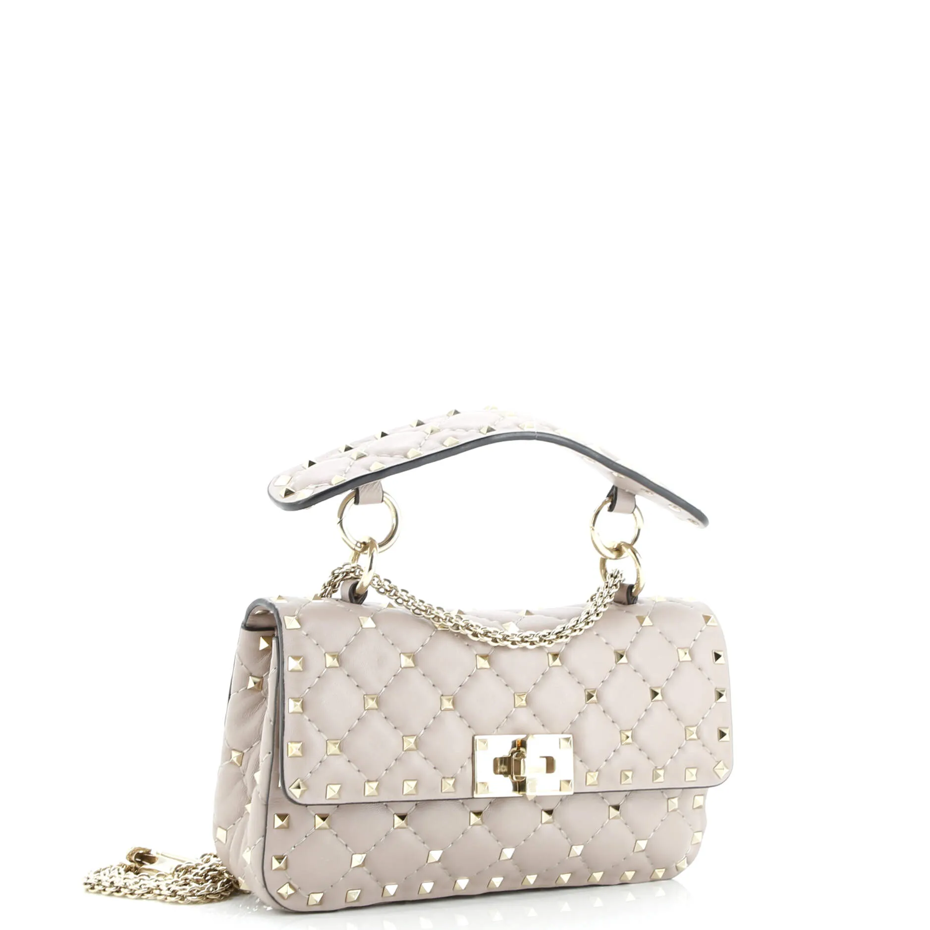 Pre-Loved Valentino Rockstud Spike Flap Bag Quilted Leather Small sold by Zulily product image thumbnail 2