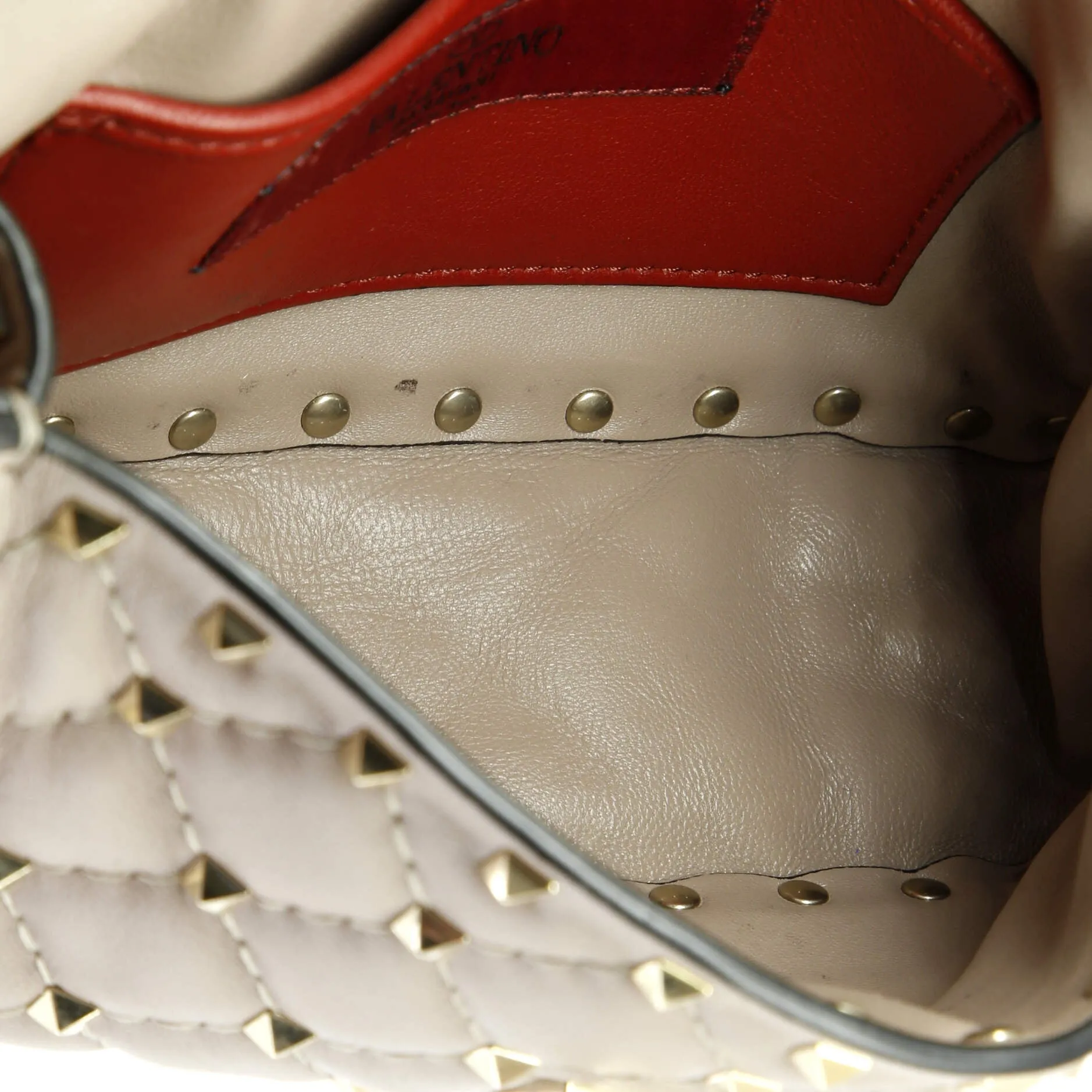 Pre-Loved Valentino Rockstud Spike Flap Bag Quilted Leather Small sold by Zulily product image thumbnail 5