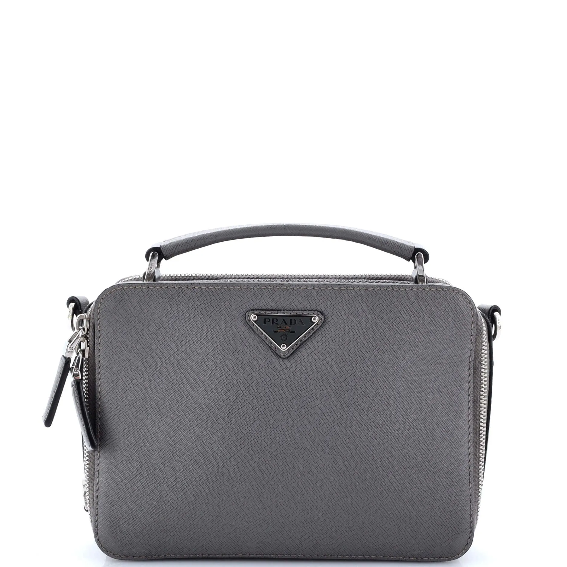 Pre-Loved Prada Brique Crossbody Bag Saffiano Leather Small sold by Zulily