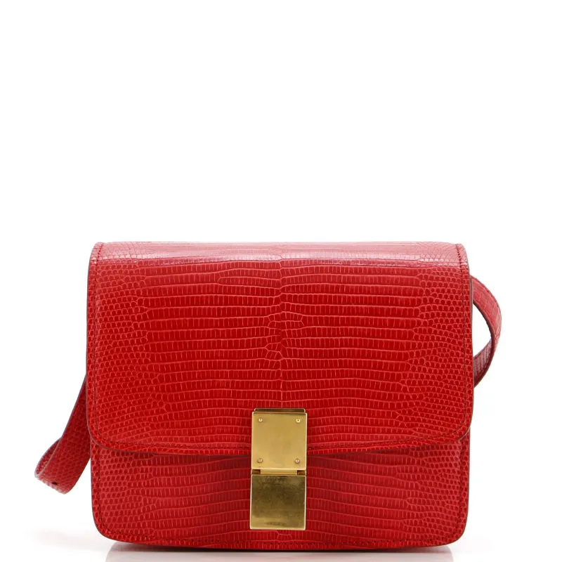 Pre-Loved Celine Classic Box Bag Lizard Small sold by Zulily