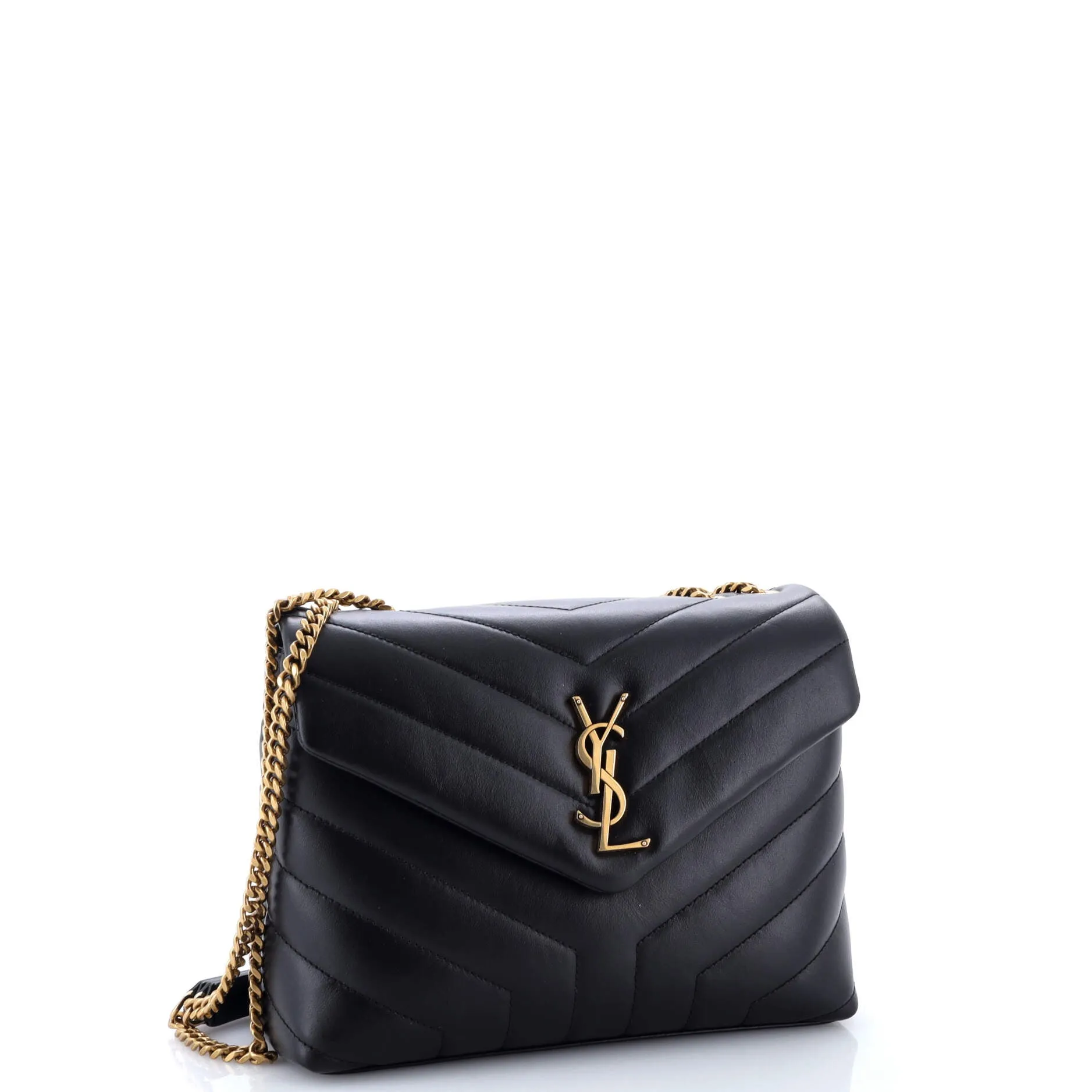Pre-Loved Saint Laurent Loulou Shoulder Bag Matelasse Chevron Leather Small sold by Zulily product image thumbnail 2
