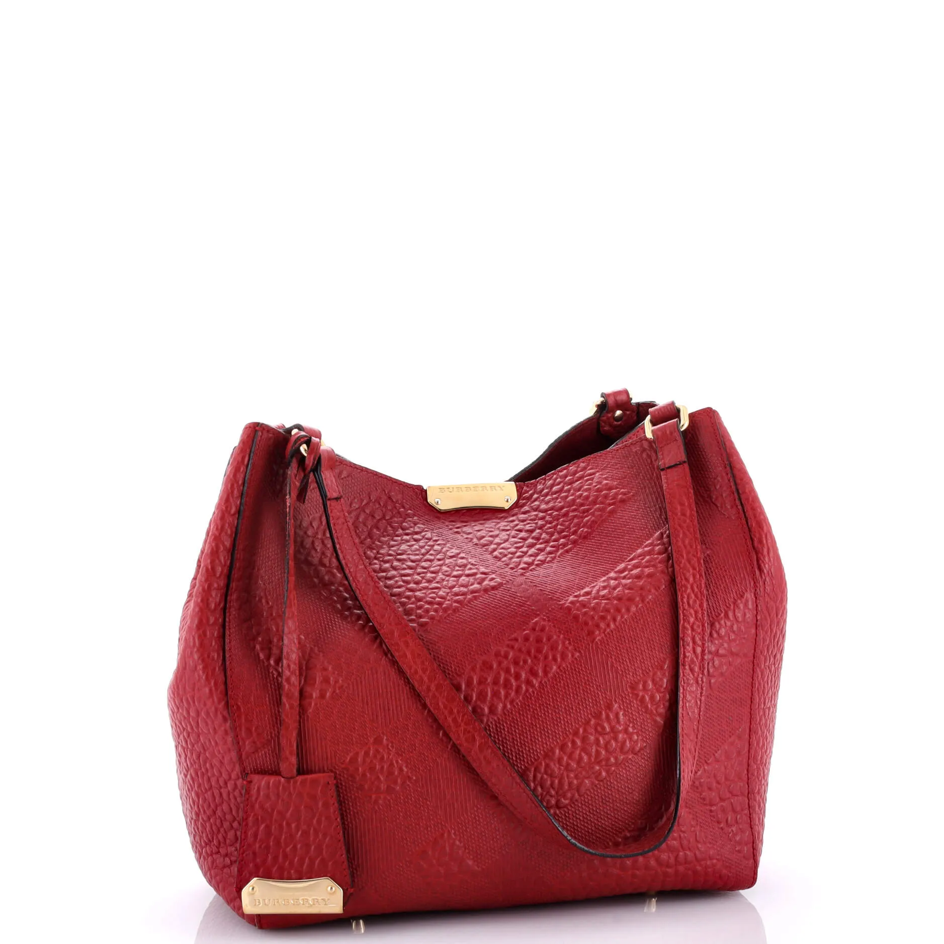 Pre-Loved Burberry Canter Tote Check Embossed Leather Small sold by Zulily product image thumbnail 3