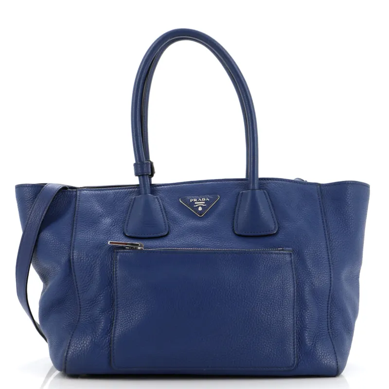 Pre-Loved Prada Front Pocket Wing Convertible Tote Vitello Daino made by Prada