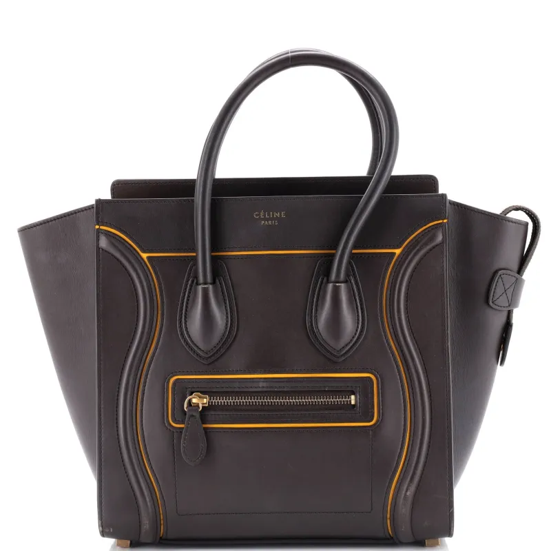 Pre-Loved Celine Luggage Bag Smooth Leather Micro sold by Zulily