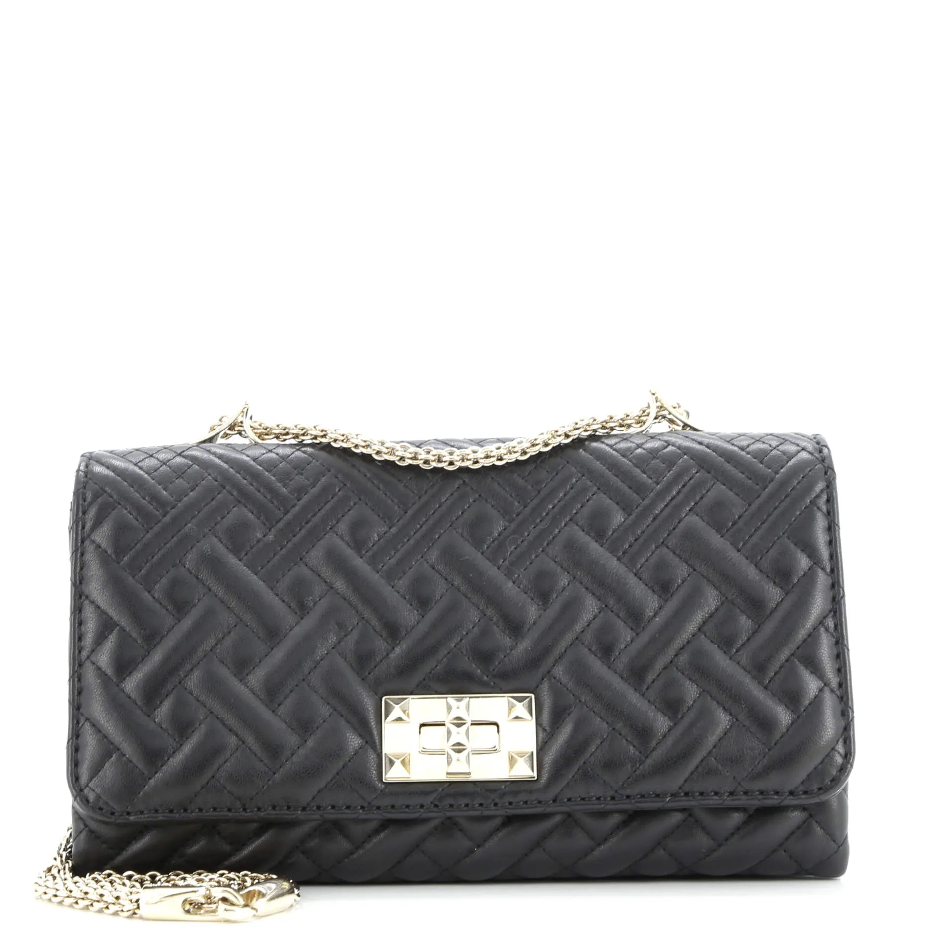 Pre-Loved Valentino Girello Shoulder Bag Quilted Leather Medium sold by Zulily