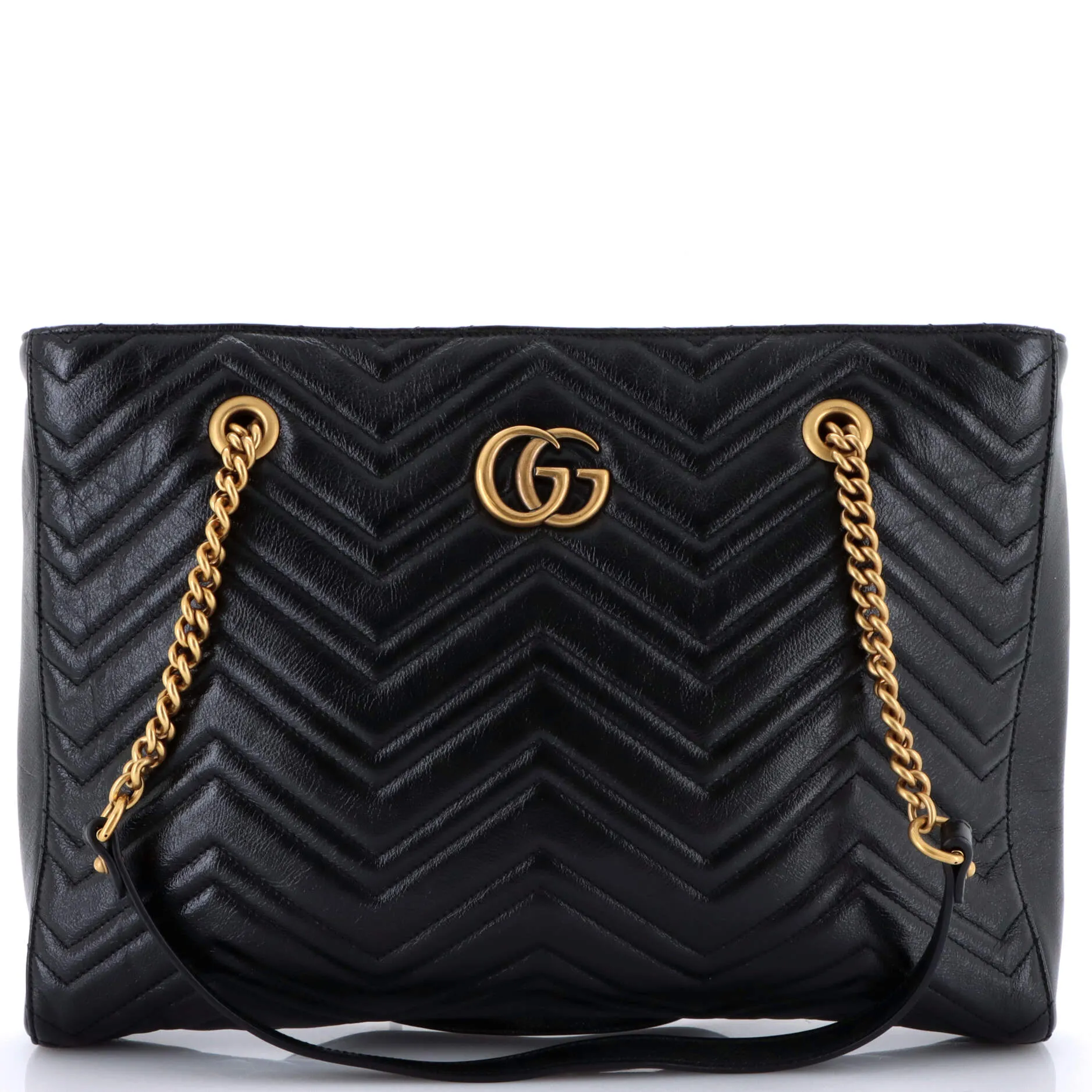 Pre-Loved Gucci GG Marmont Zip Tote Matelasse Leather Medium sold by Zulily