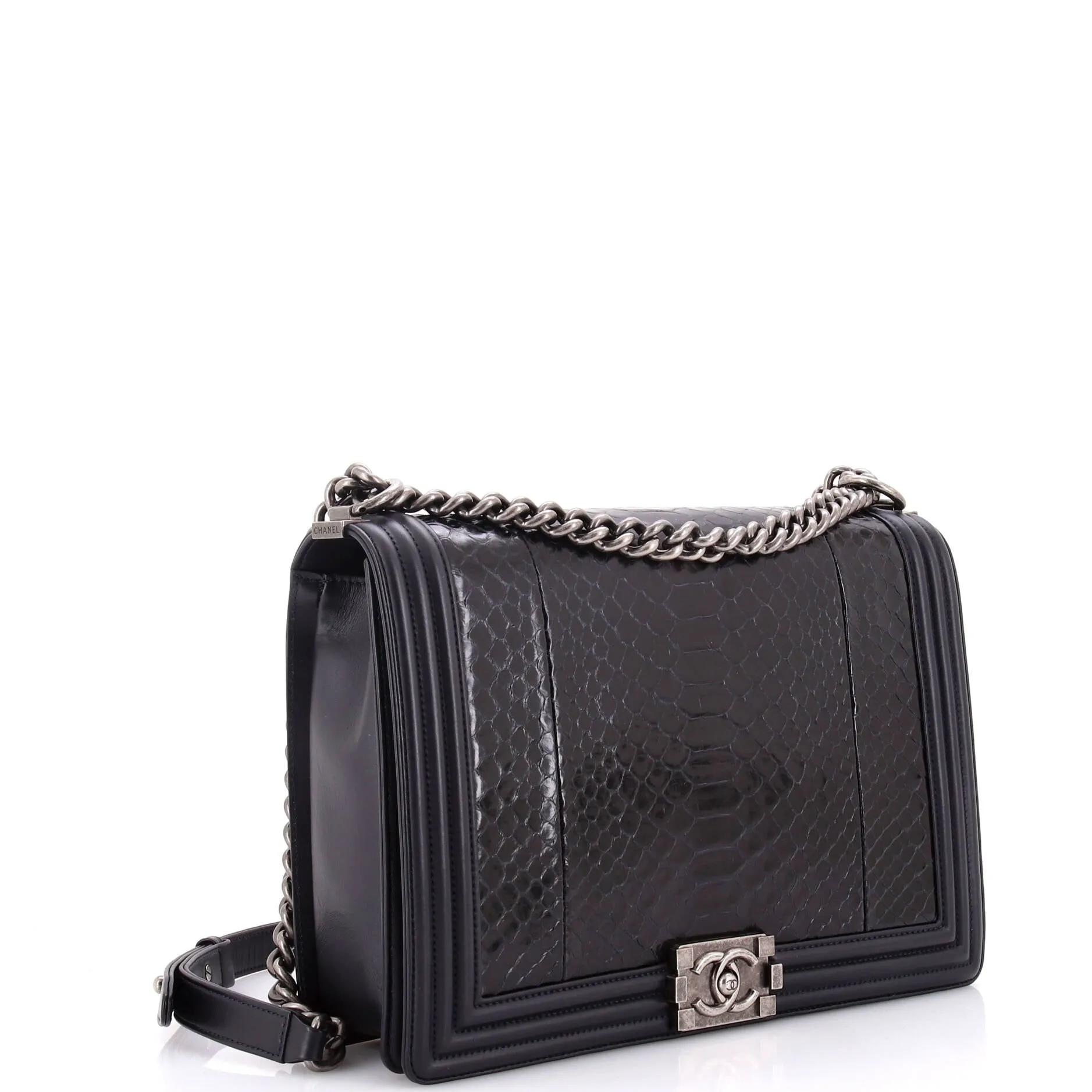 Pre-Loved Chanel Boy Flap Bag Python Large sold by Zulily product image thumbnail 2
