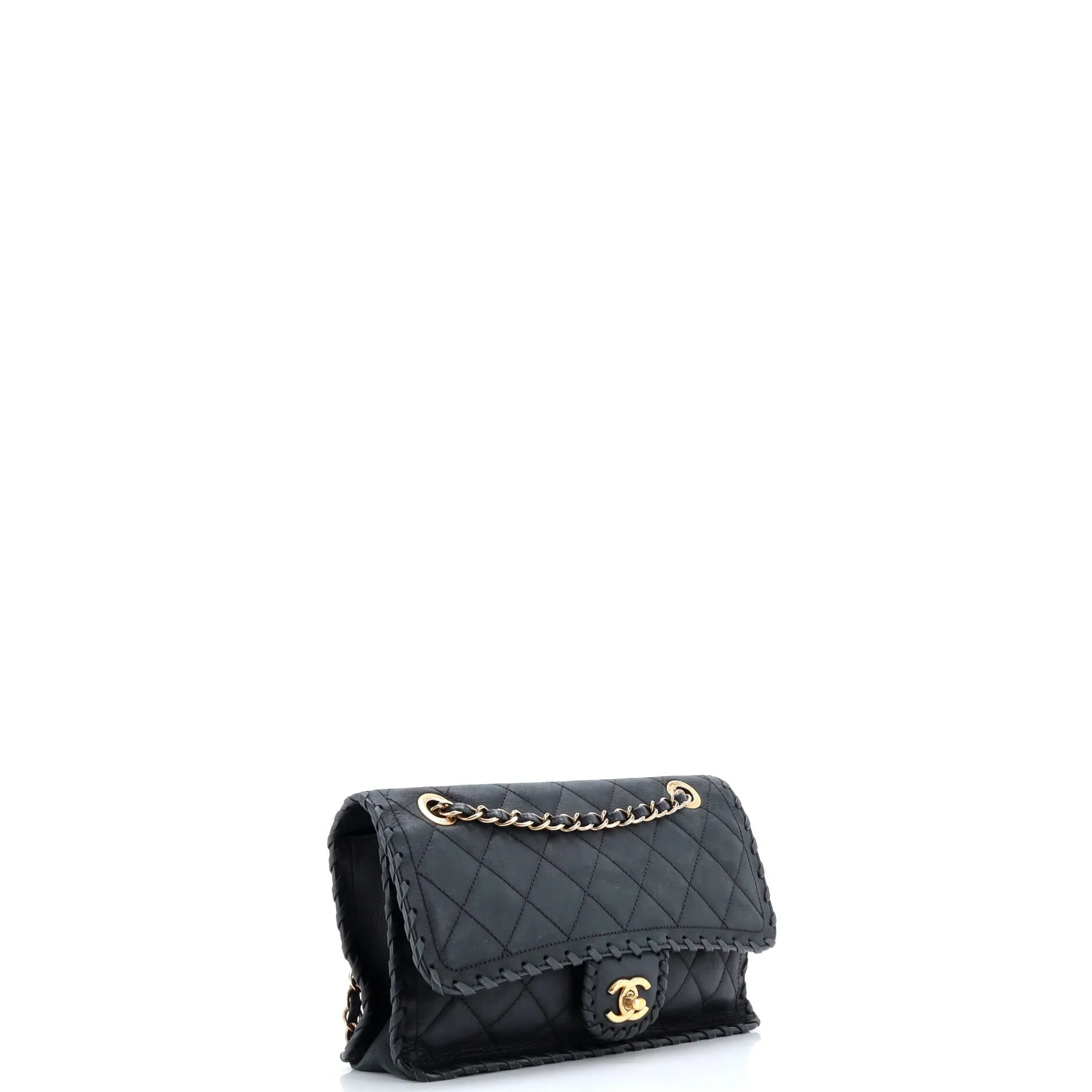 Pre-Loved Chanel Happy Stitch Flap Bag Quilted Velvet Calfskin Medium sold by Zulily product image thumbnail 3