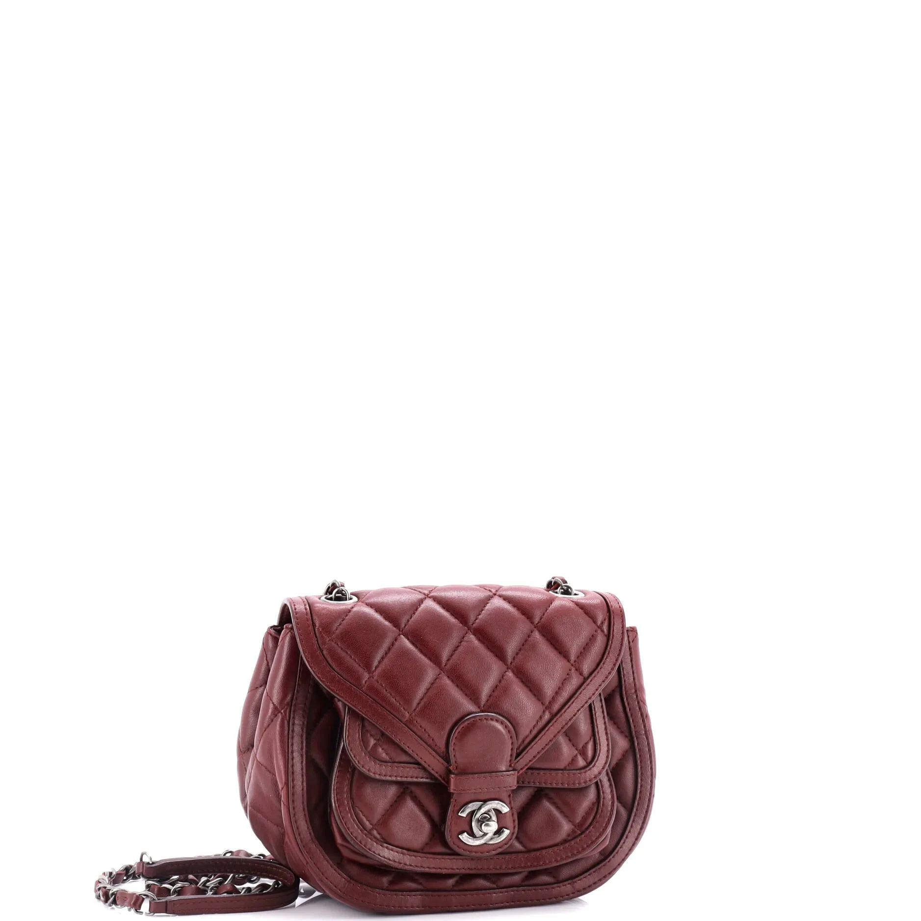 Pre-Loved Chanel Saddle Bag Quilted Calfskin Small sold by Zulily product image thumbnail 2