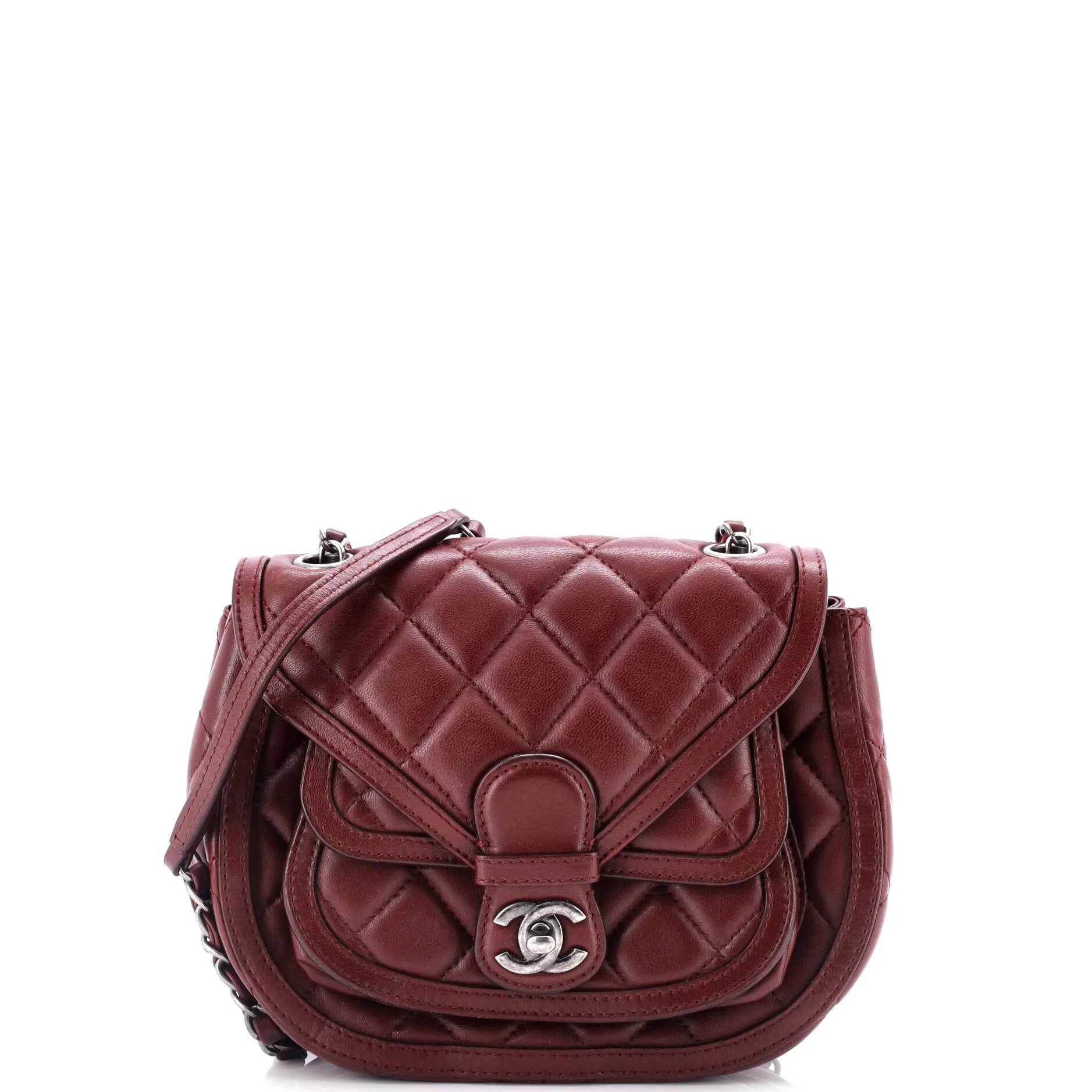 Pre-Loved Chanel Saddle Bag Quilted Calfskin Small sold by Zulily