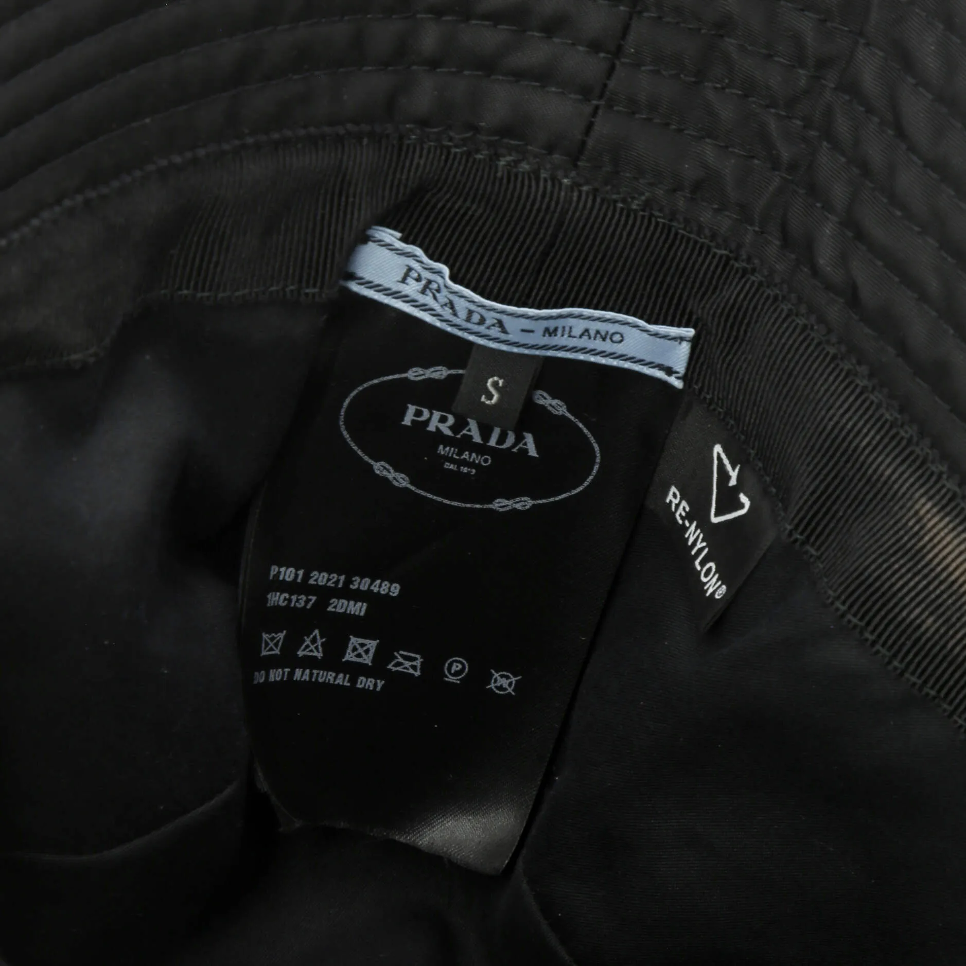 Pre-Loved Prada Logo Bucket Hat Re-Nylon sold by Zulily product image thumbnail 3