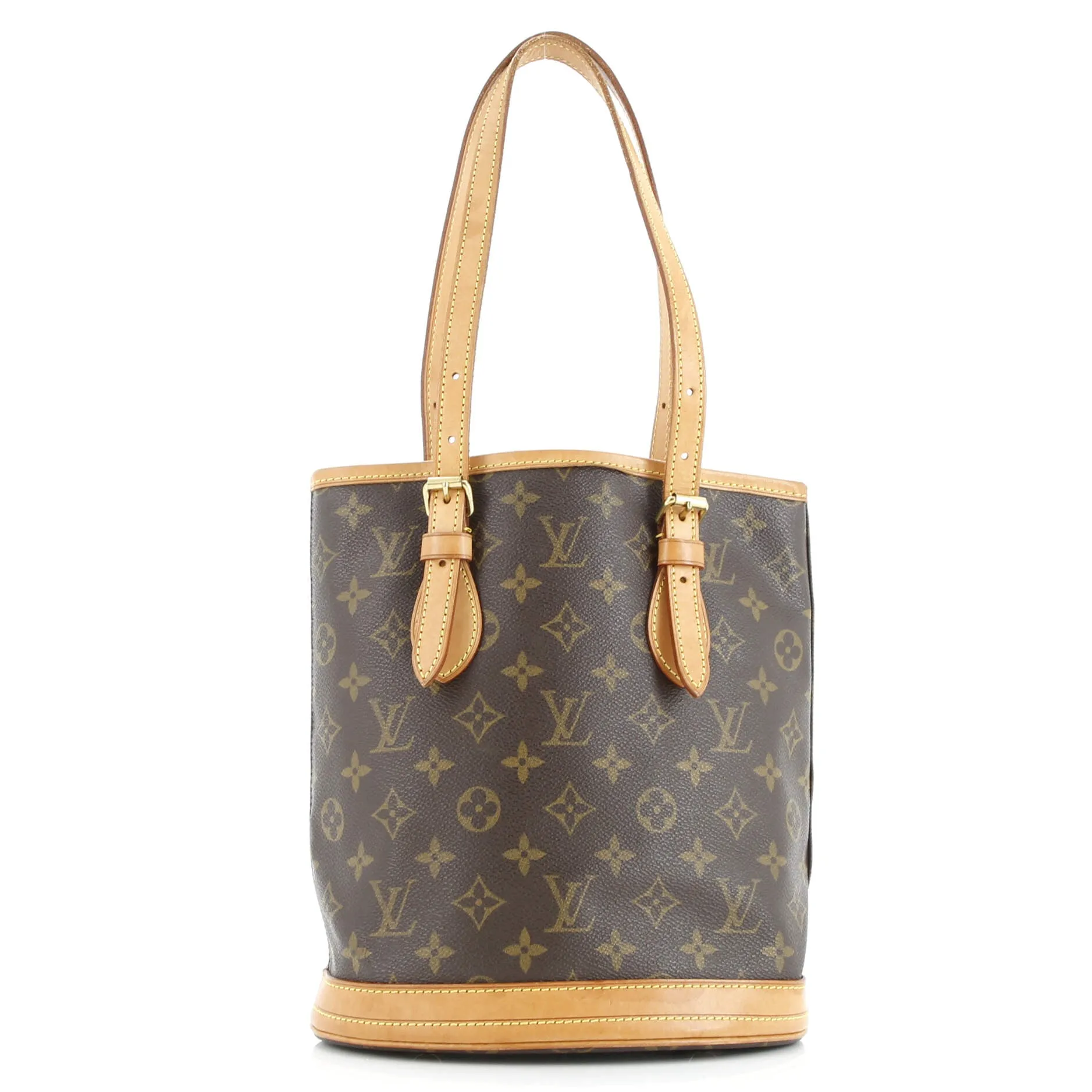 Pre-Loved Louis Vuitton Petit Bucket Bag Monogram Canvas sold by Zulily