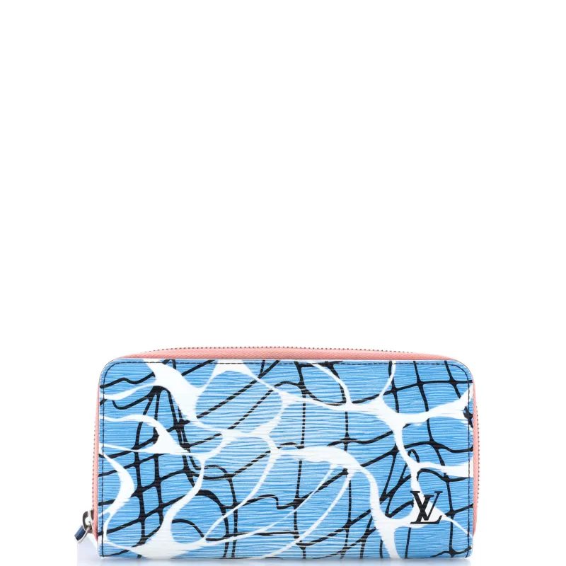 Pre-Loved Louis Vuitton Zippy Wallet Limited Edition Aqua Print Epi Leather sold by Zulily