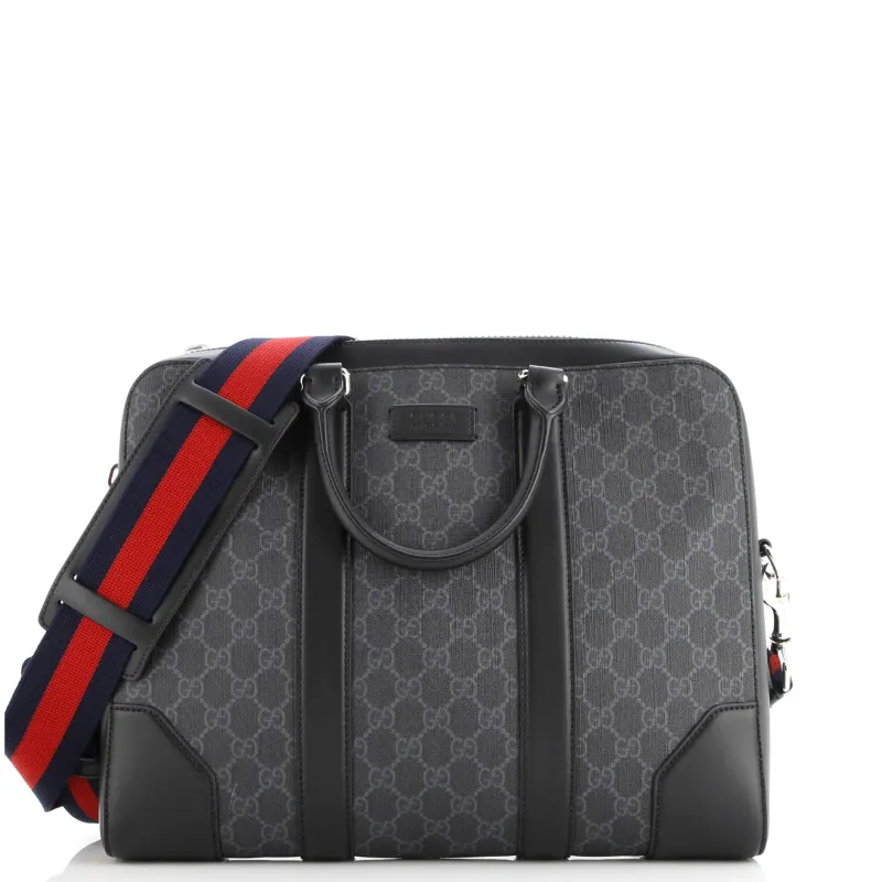 Pre-Loved Gucci Convertible Zip Around Briefcase GG Coated Canvas Medium sold by Zulily