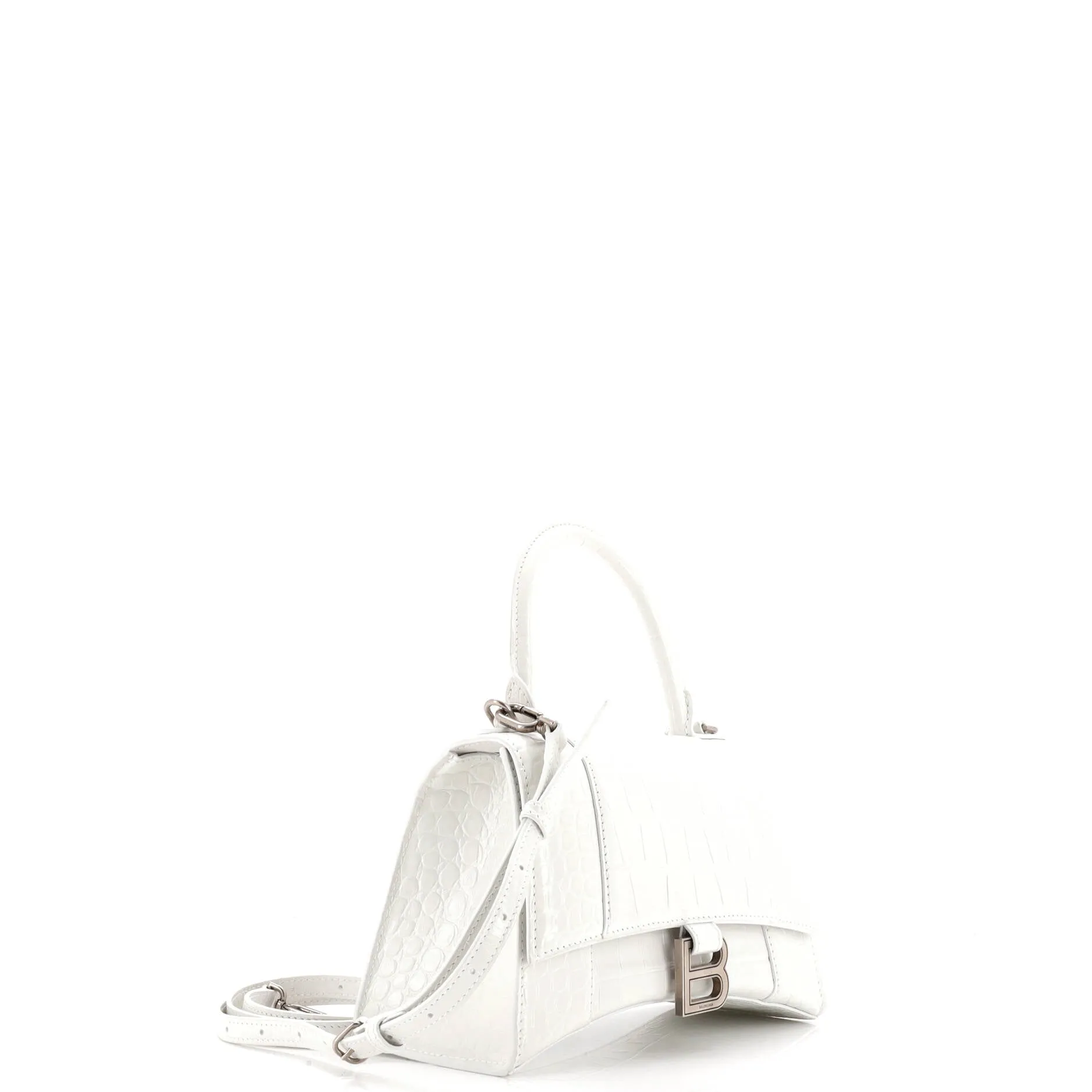 Pre-Loved Balenciaga Hourglass Top Handle Bag Crocodile Embossed Leather Small sold by Zulily product image thumbnail 2