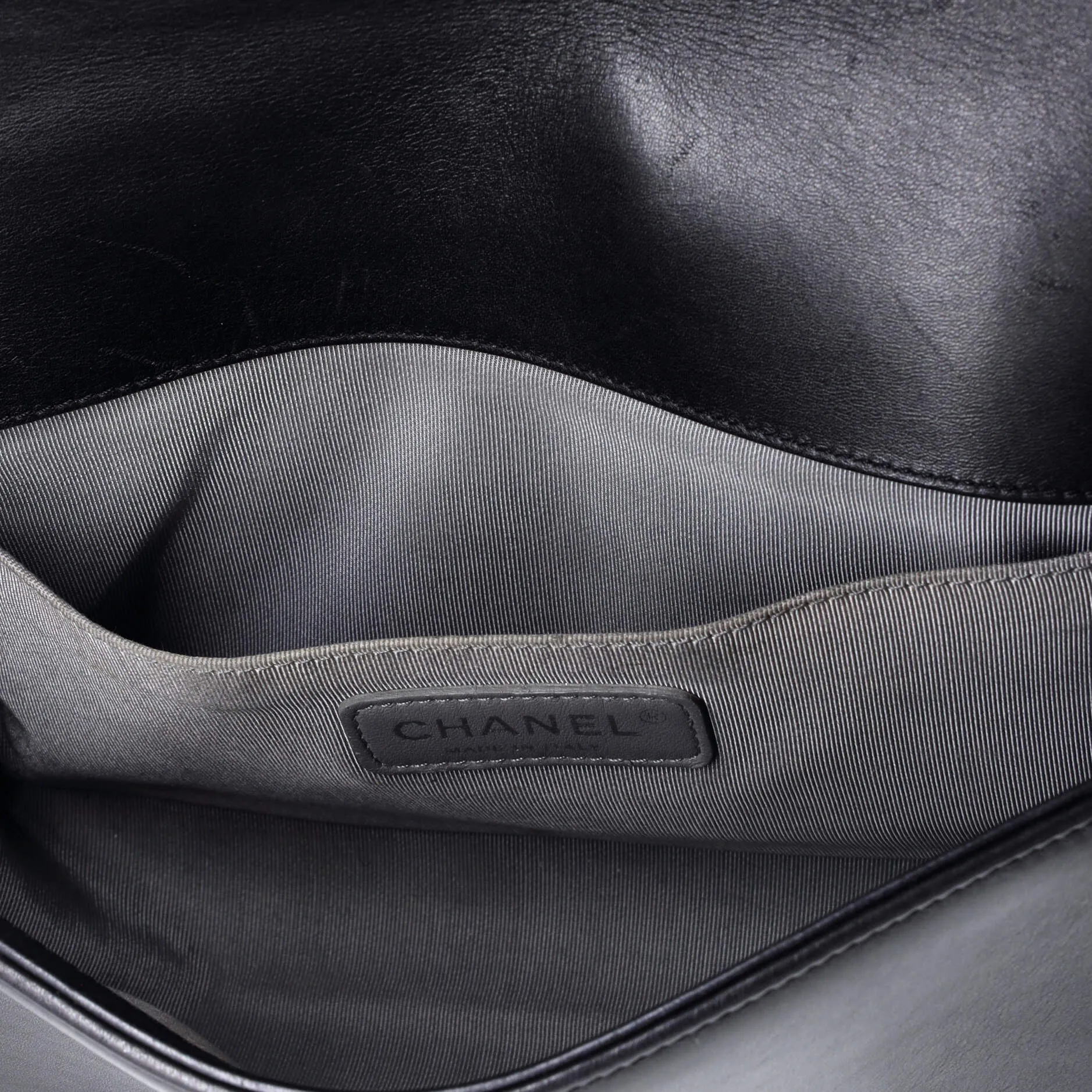 Pre-Loved Chanel Boy Flap Bag Quilted Lambskin Old Medium sold by Zulily product image thumbnail 5