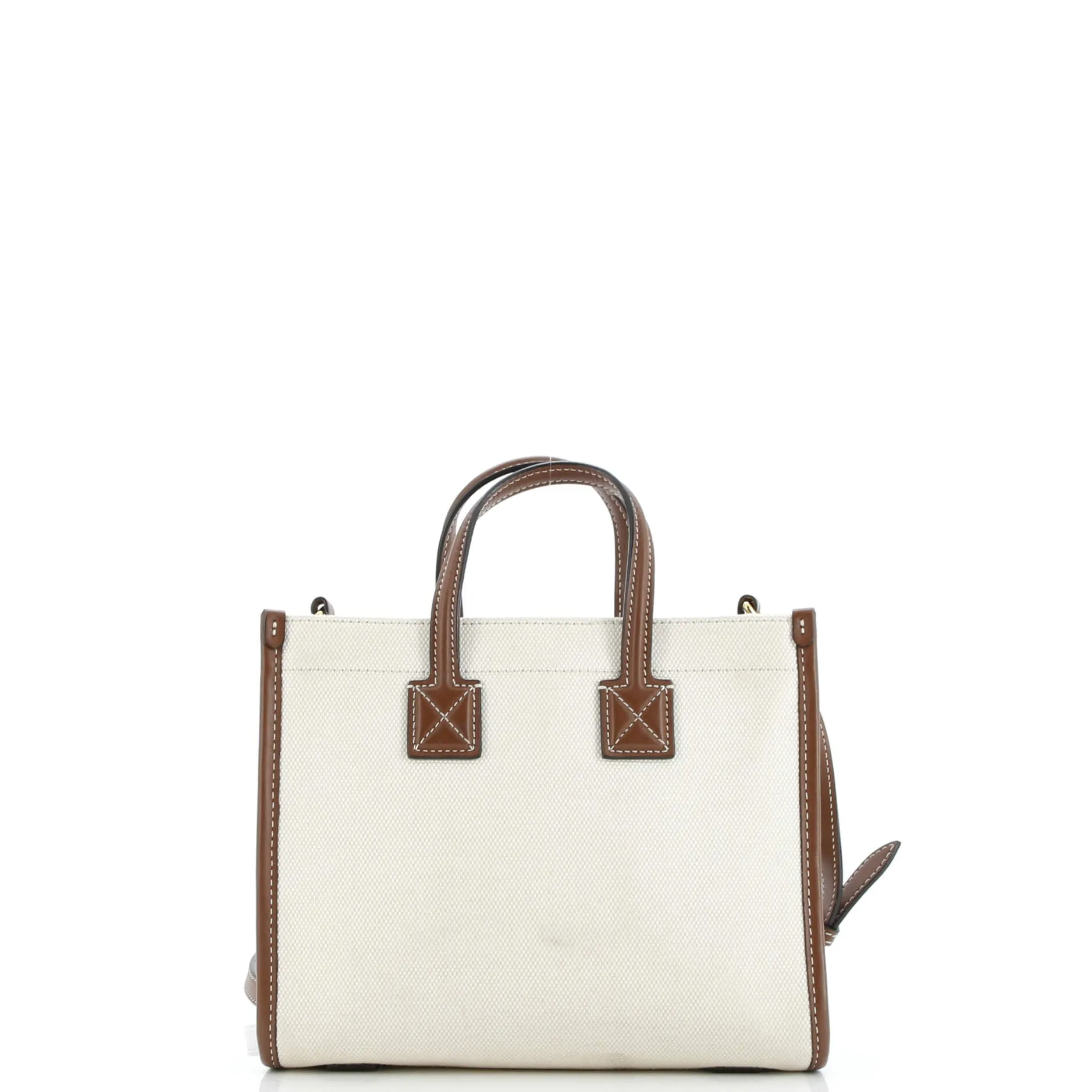 Pre-Loved Burberry Freya Shopping Tote Canvas with Leather Mini sold by Zulily product image thumbnail 3