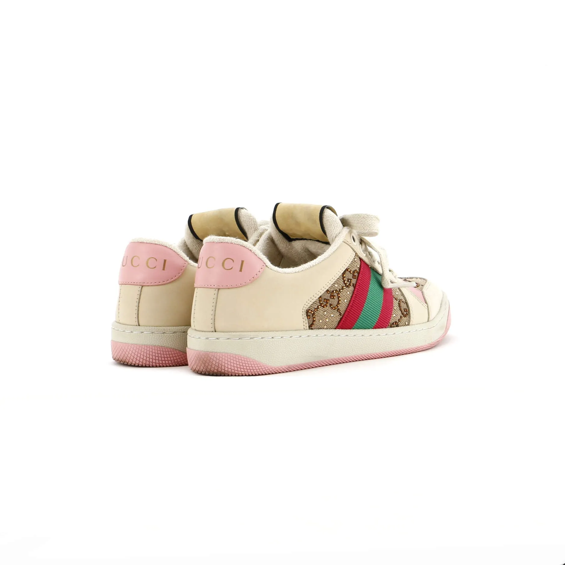 Pre-Loved Gucci Screener Sneakers GG Canvas with Crystals sold by Zulily product image thumbnail 3