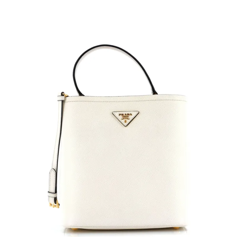 Pre-Loved Prada Panier Bucket Bag Saffiano Leather Medium sold by Zulily