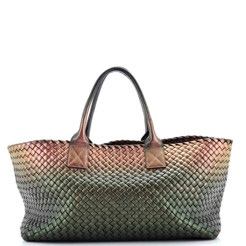 Pre-Loved Bottega Veneta Cabat Tote Intrecciato Iridescent Nappa Medium sold by Zulily