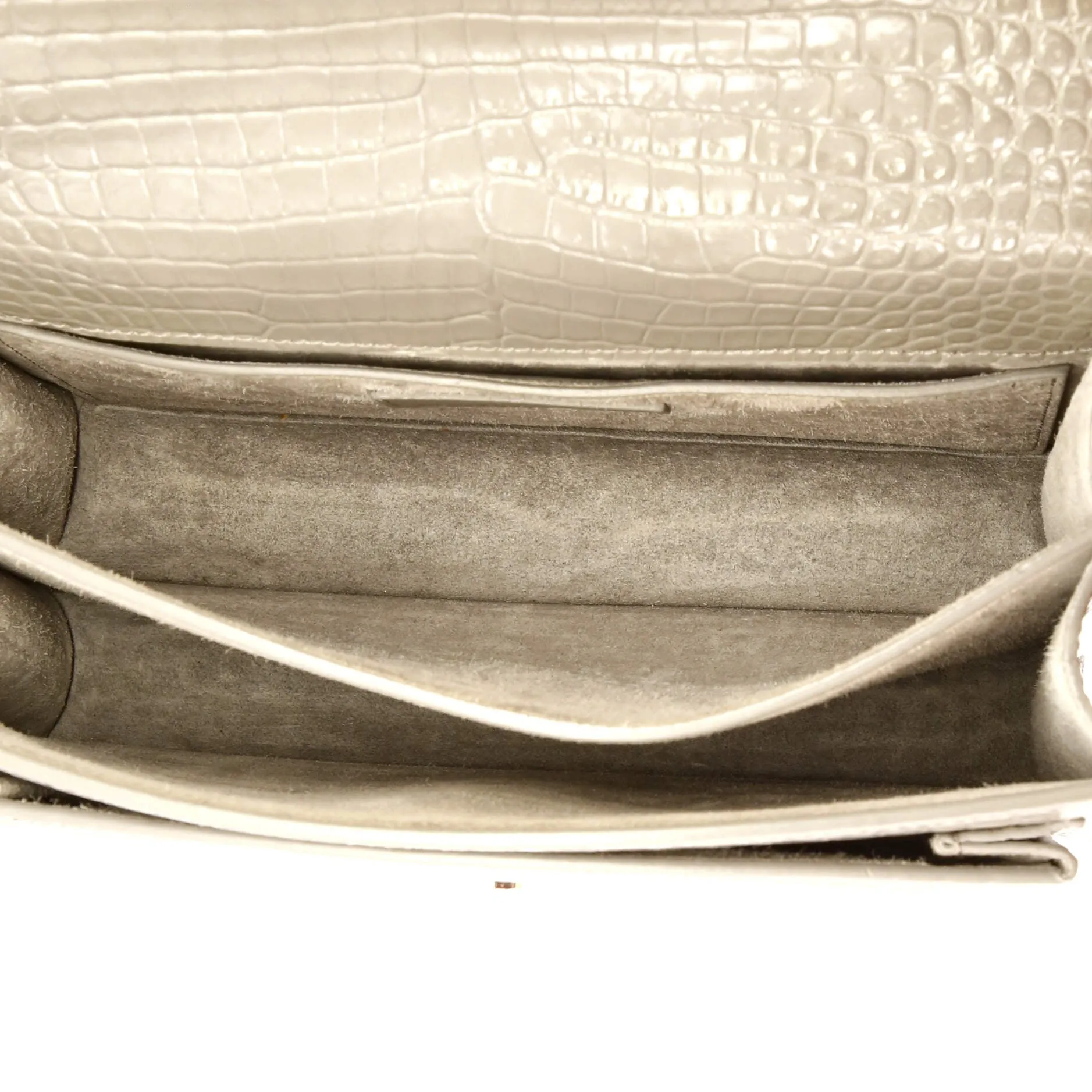 Pre-Loved Saint Laurent Sunset Crossbody Bag Crocodile Embossed Leather Medium sold by Zulily product image thumbnail 5