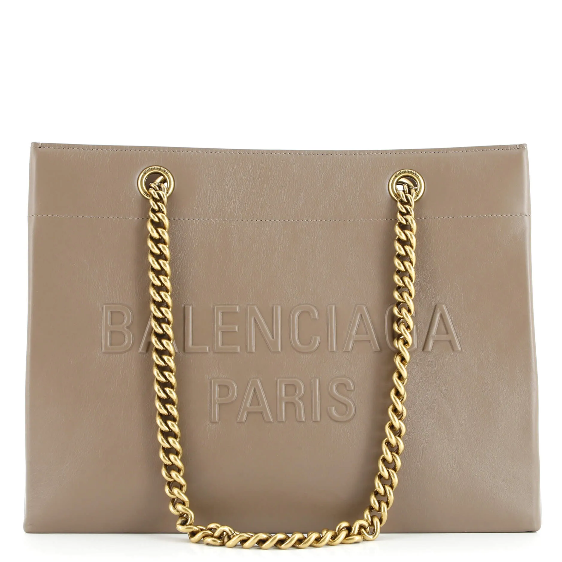 Pre-Loved Balenciaga Duty Free Chain Tote Leather Medium sold by Zulily