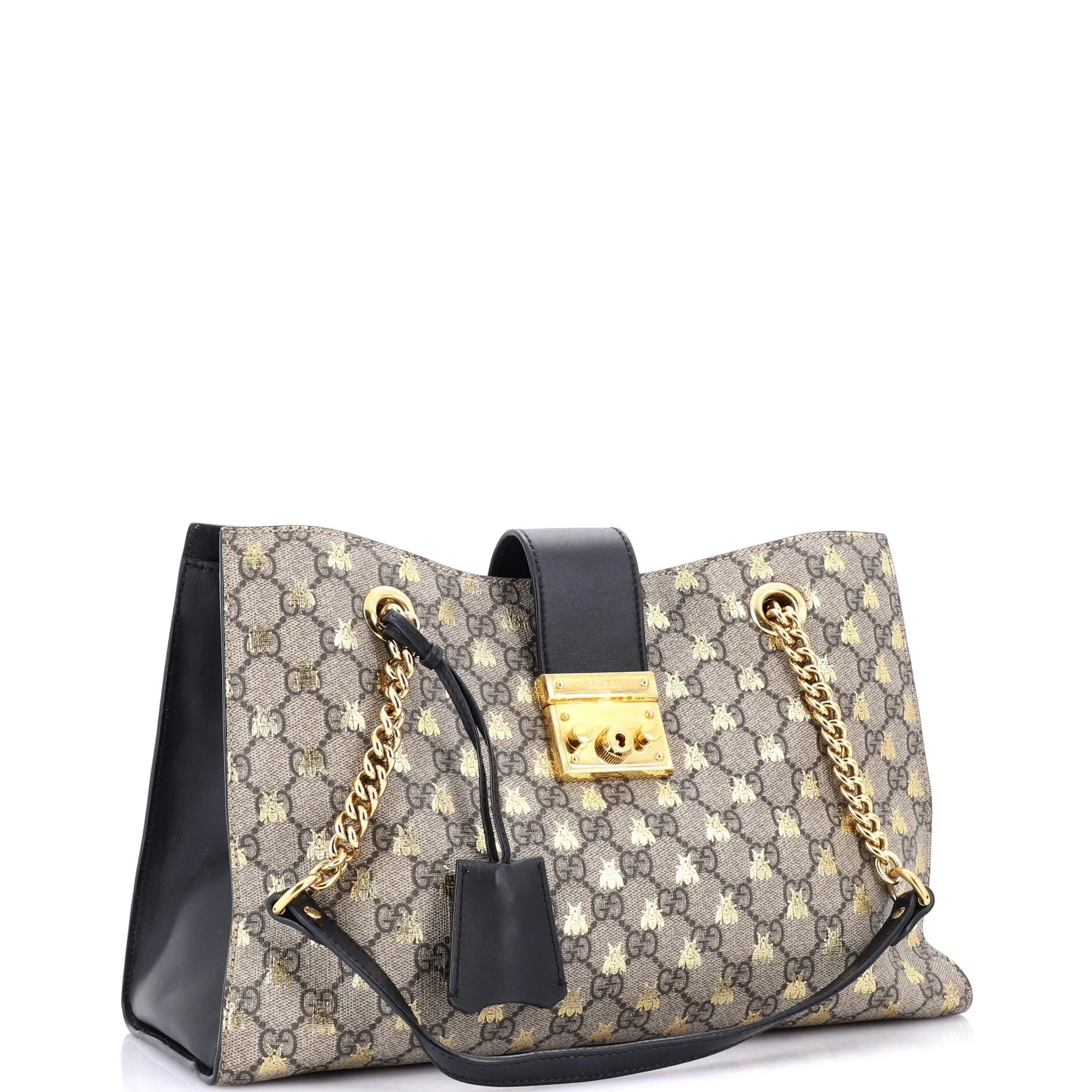 Pre-Loved Gucci Padlock Chain Tote Printed GG Coated Canvas Medium sold by Zulily product image thumbnail 2