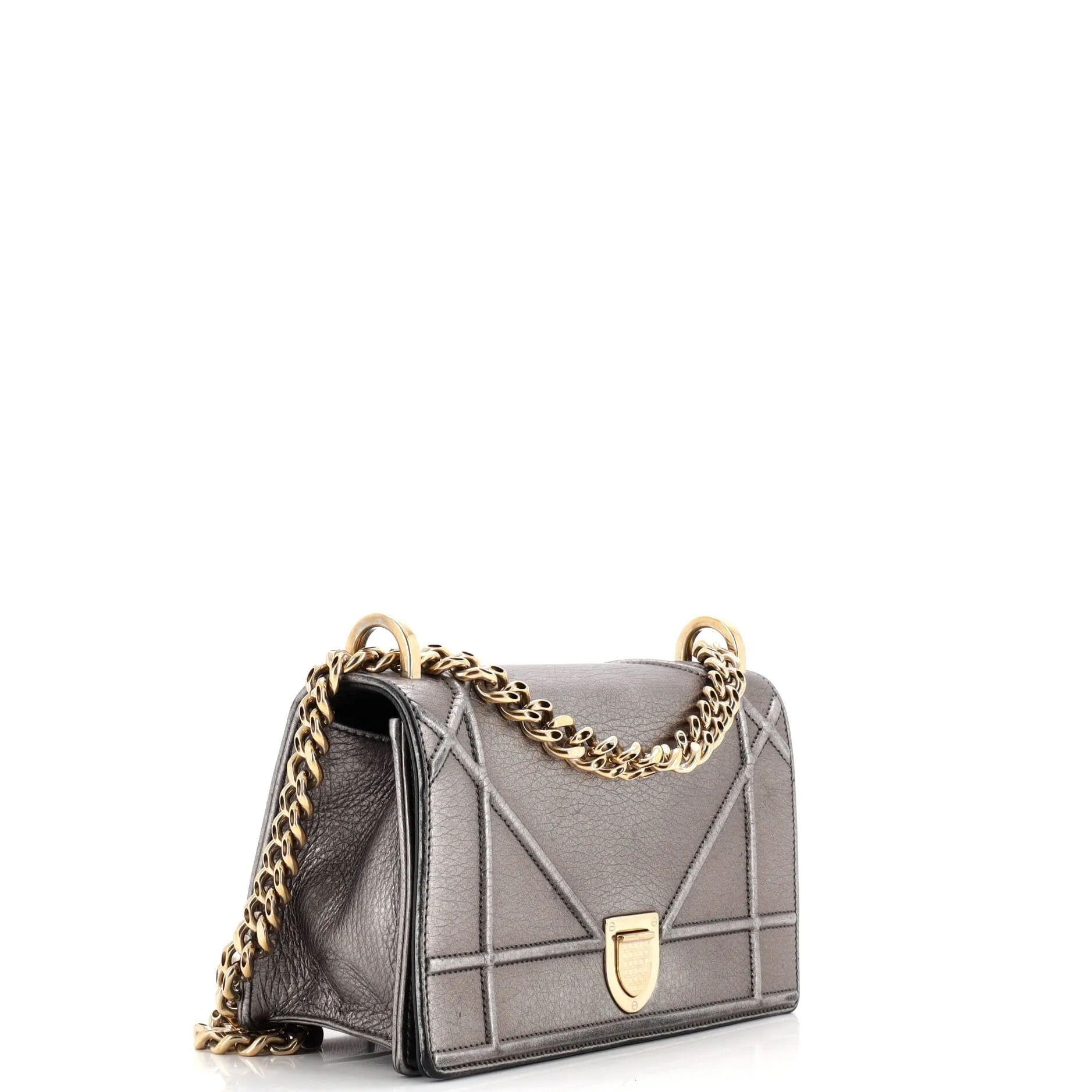 Pre-Loved Christian Dior Diorama Wallet on Chain Leather sold by Zulily product image thumbnail 2