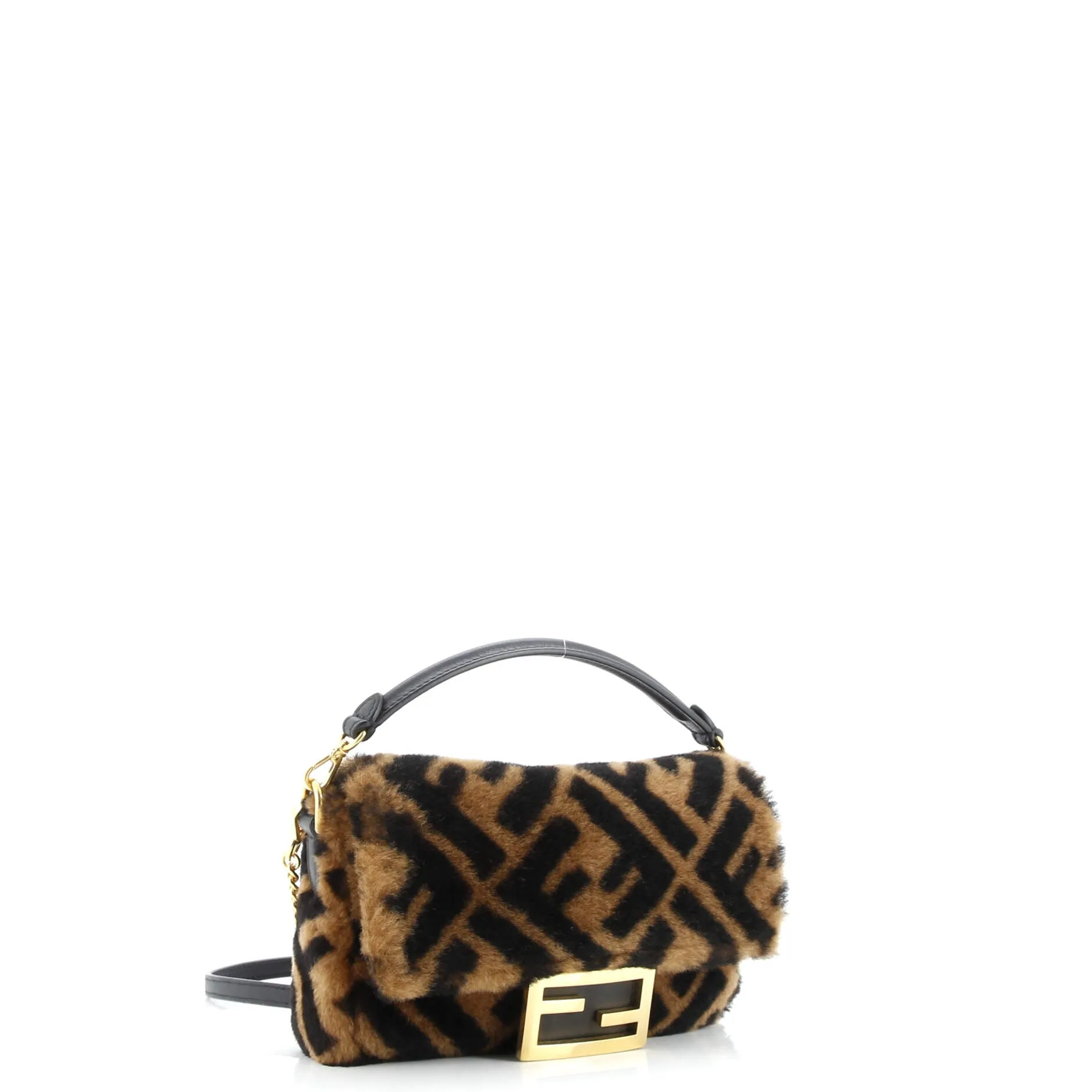 Pre-Loved Fendi Baguette NM Bag Zucca Shearling Mini sold by Zulily product image thumbnail 4