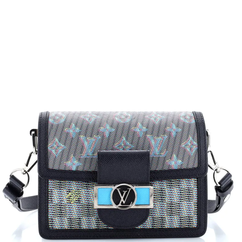 Pre-Loved Louis Vuitton Dauphine Shoulder Bag Damier Monogram LV Pop Canvas Mini sold by Zulily