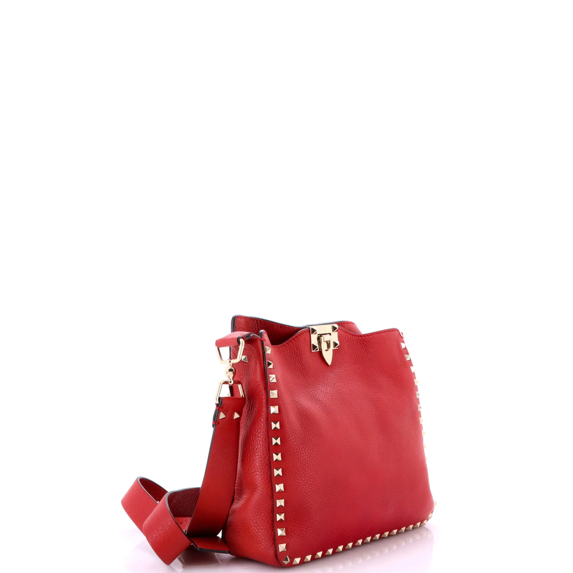 Pre-Loved Valentino Rockstud Flip Lock Messenger Bag Leather Small sold by Zulily product image thumbnail 2