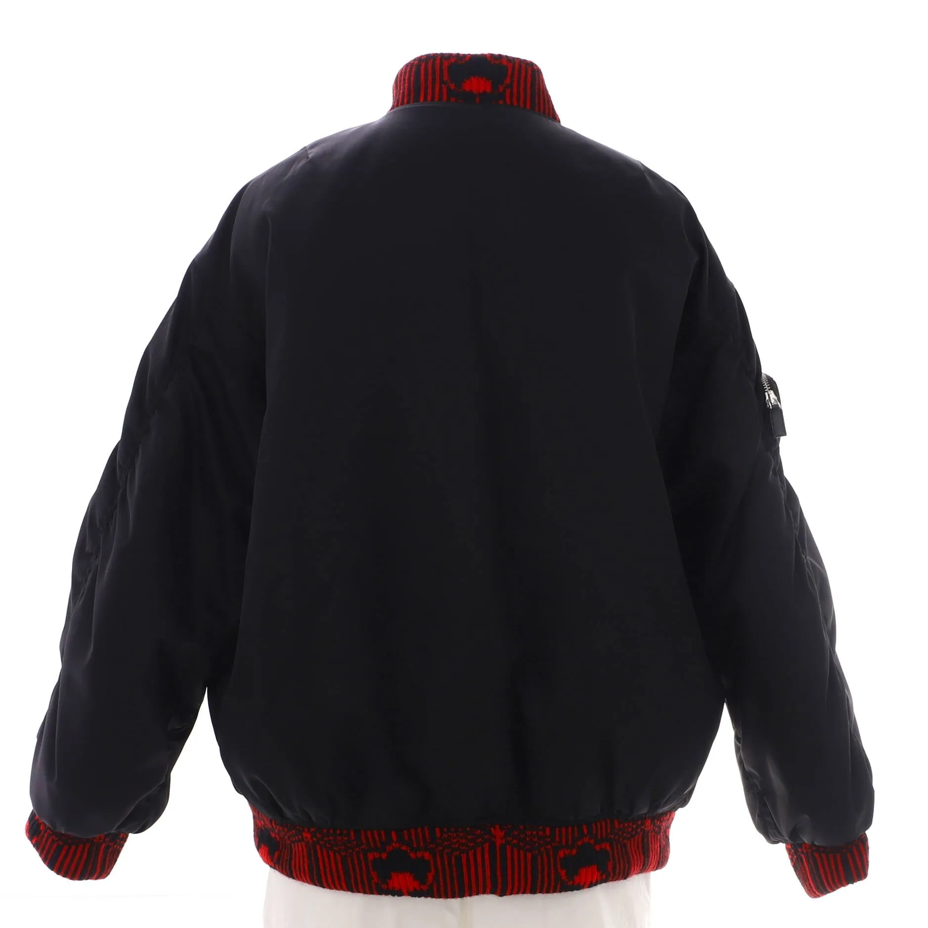 Pre-Loved Prada Women's Contrast Trim Zip Bomber Jacket Re-Nylon sold by Zulily product image thumbnail 2