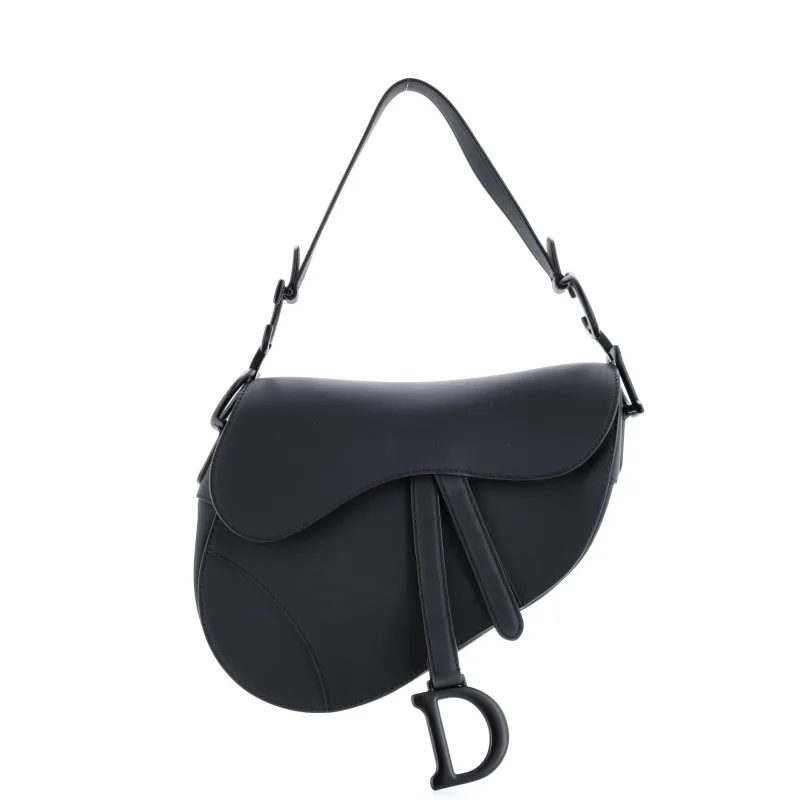 Pre-Loved Christian Dior Ultra Matte Saddle Handbag Leather Medium sold by Zulily