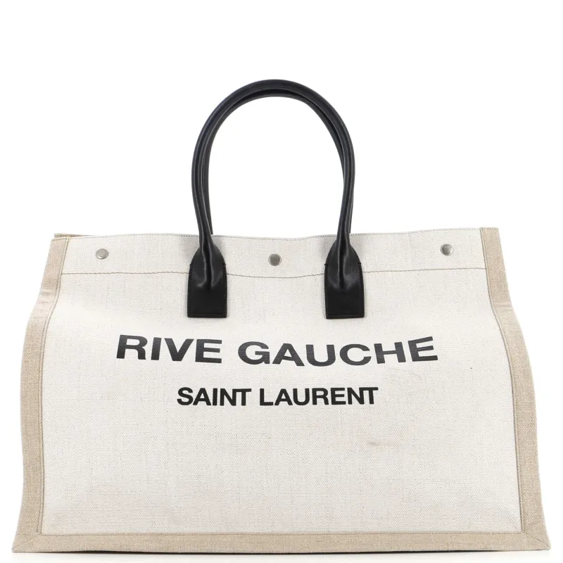 Pre-Loved Saint Laurent Rive Gauche Shopper Tote Canvas Large sold by Zulily