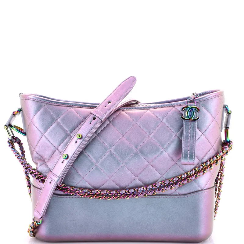 Pre-Loved Chanel Gabrielle Hobo Quilted Iridescent Lambskin Medium sold by Zulily