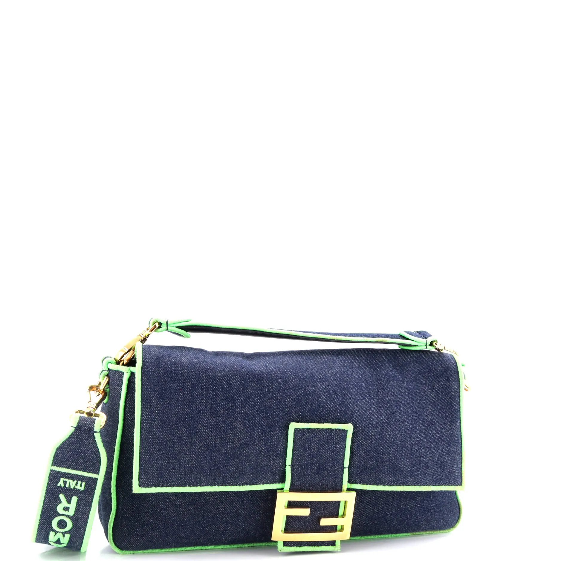 Pre-Loved Fendi Baguette NM Bag Denim Large sold by Zulily product image thumbnail 2
