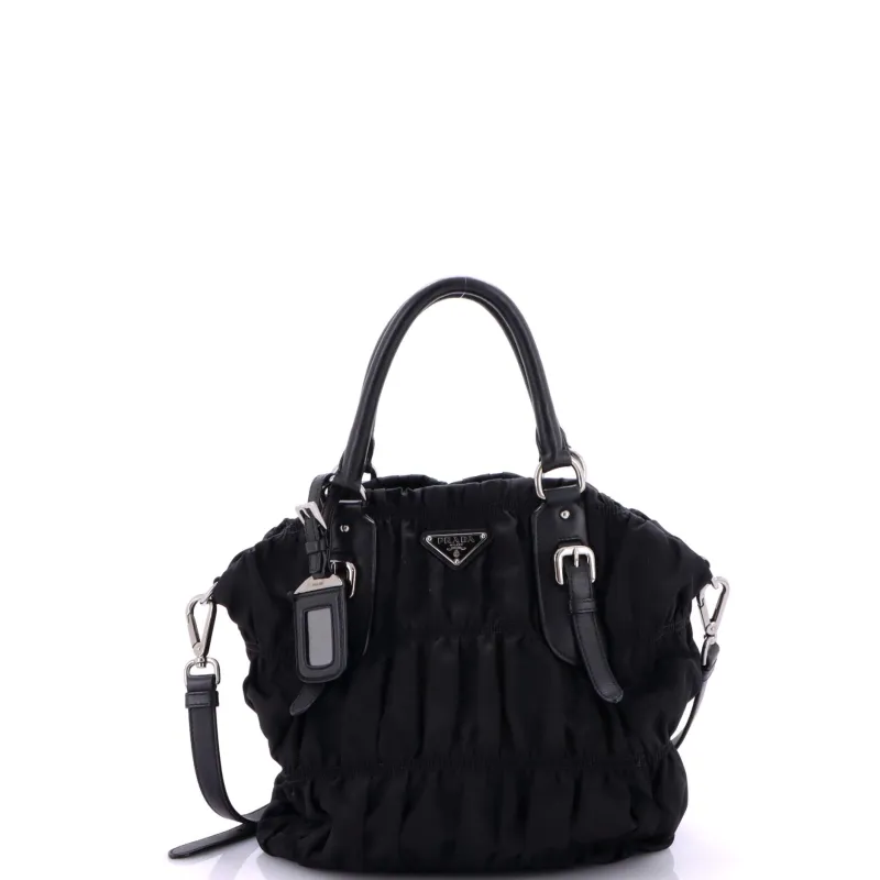 Pre-Loved Prada Gaufre Convertible Tote Tessuto Small sold by Zulily