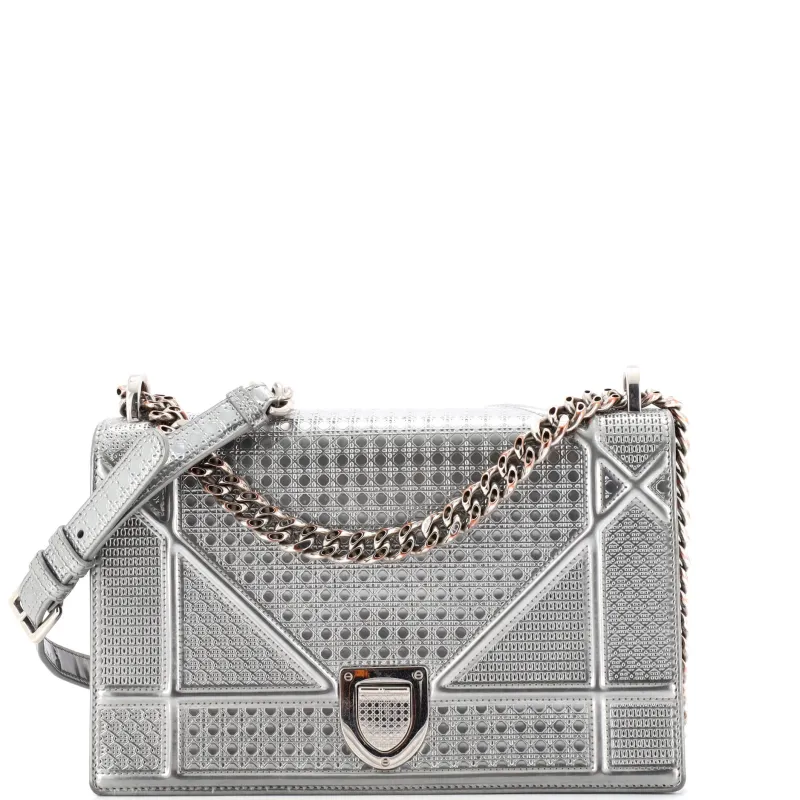 Pre-Loved Christian Dior Diorama Flap Bag Cannage Embossed Calfskin Medium sold by Zulily